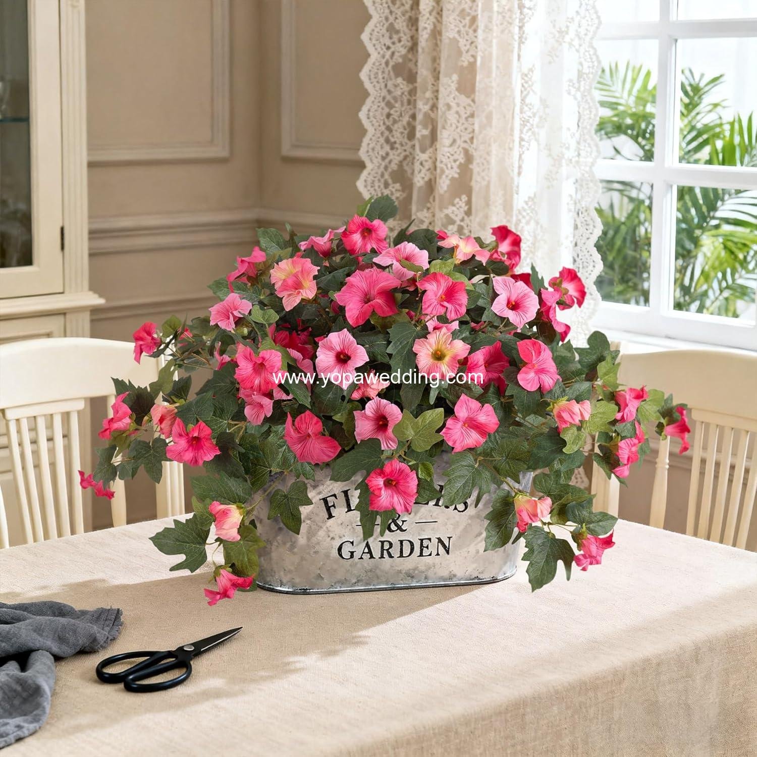 Wholesale 2PCS UV Resistant Faux Silk Petunia Flowers Double Pink Realistic Artificial Plants for Outdoor Garden Balcony Indoor Decor Supplier Wholesale 2PCS UV Resistant Faux Silk Petunia Flowers Double Pink Realistic Artificial Plants for Outdoor Garden Balcony Indoor Decor Supplier