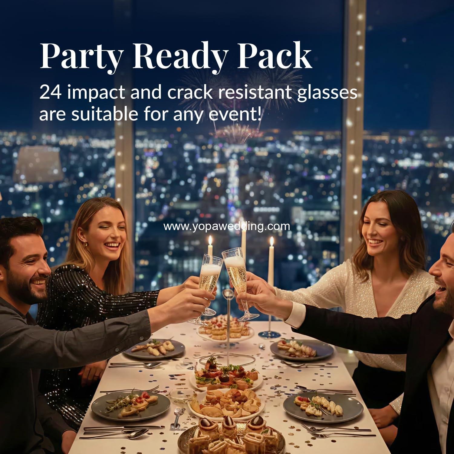 Wholesale Set of 24 Clear Plastic Champagne Flutes 4.5 oz Capacity Shatterproof Disposable Glasses for Weddings Cocktail Parties Outdoor Celebrations Supplier