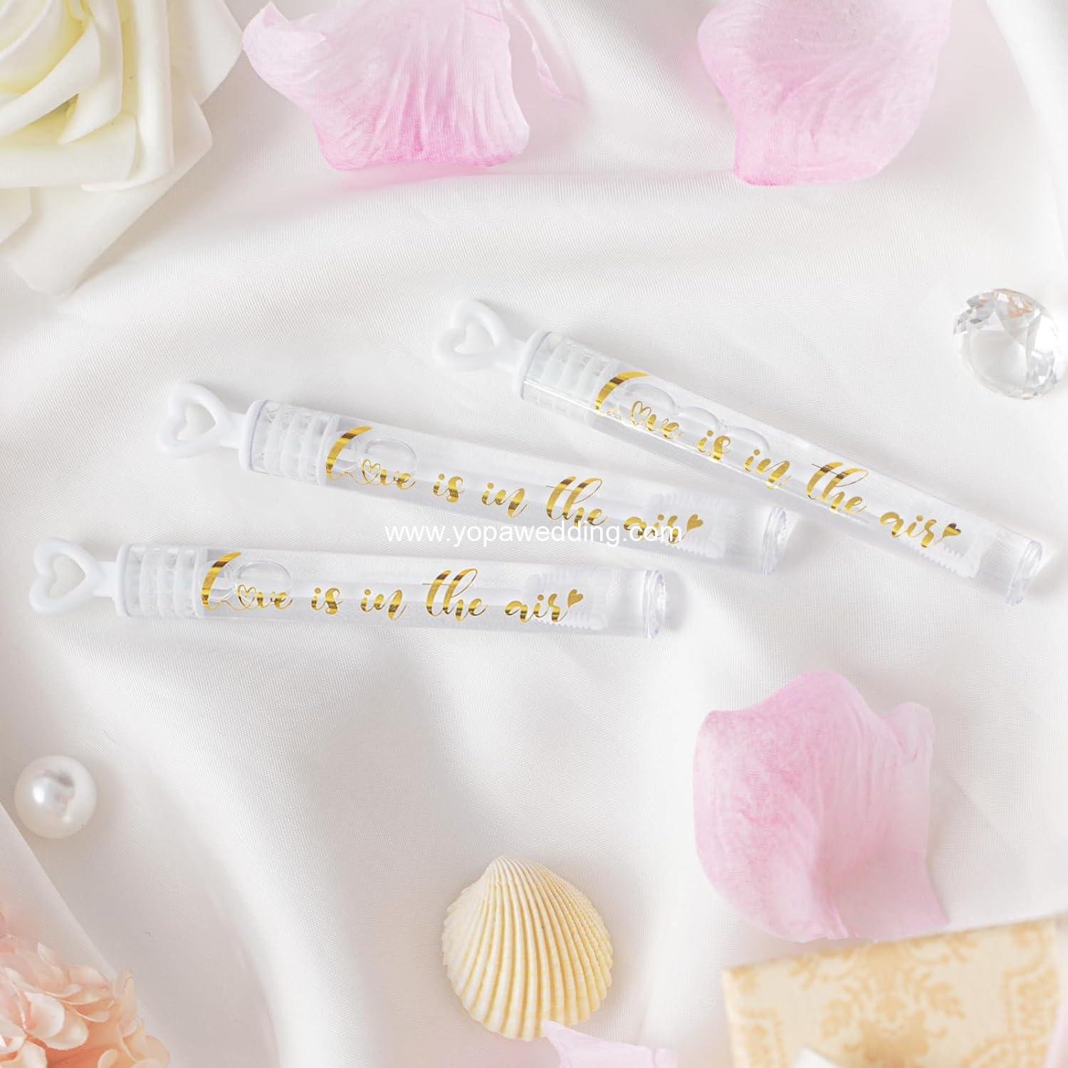 Wholesale 60 Count Bulk Heart Mini Bubble Wands Wedding Send Off Guests Party Supplies Valentine Celebration Supplier