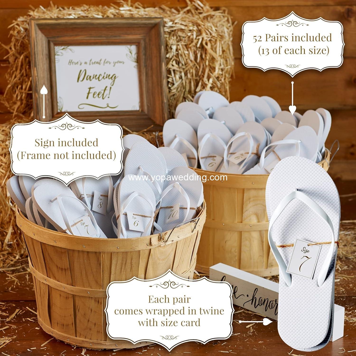 Wholesale 52 Pack Bulk Flip Flops for Wedding Guests Wedding Sandals Supplier Wholesale 52 Pack Bulk Flip Flops for Wedding Guests Wedding Sandals Supplier