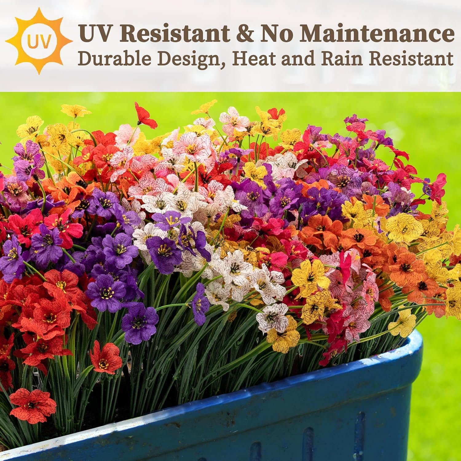 Wholesale 24 Bundles Artificial Flowers Indoor Outdoor Fake Plants Garden Porch Window Box Home Wedding Farmhouse 8 Colors Supplier Wholesale 24 Bundles Artificial Flowers Indoor Outdoor Fake Plants Garden Porch Window Box Home Wedding Farmhouse 8 Colors Supplier