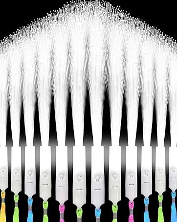 Wholesale 48 PCS White LED Fiber Optic Glow Wands for Neon Wedding Party Favors Supplier