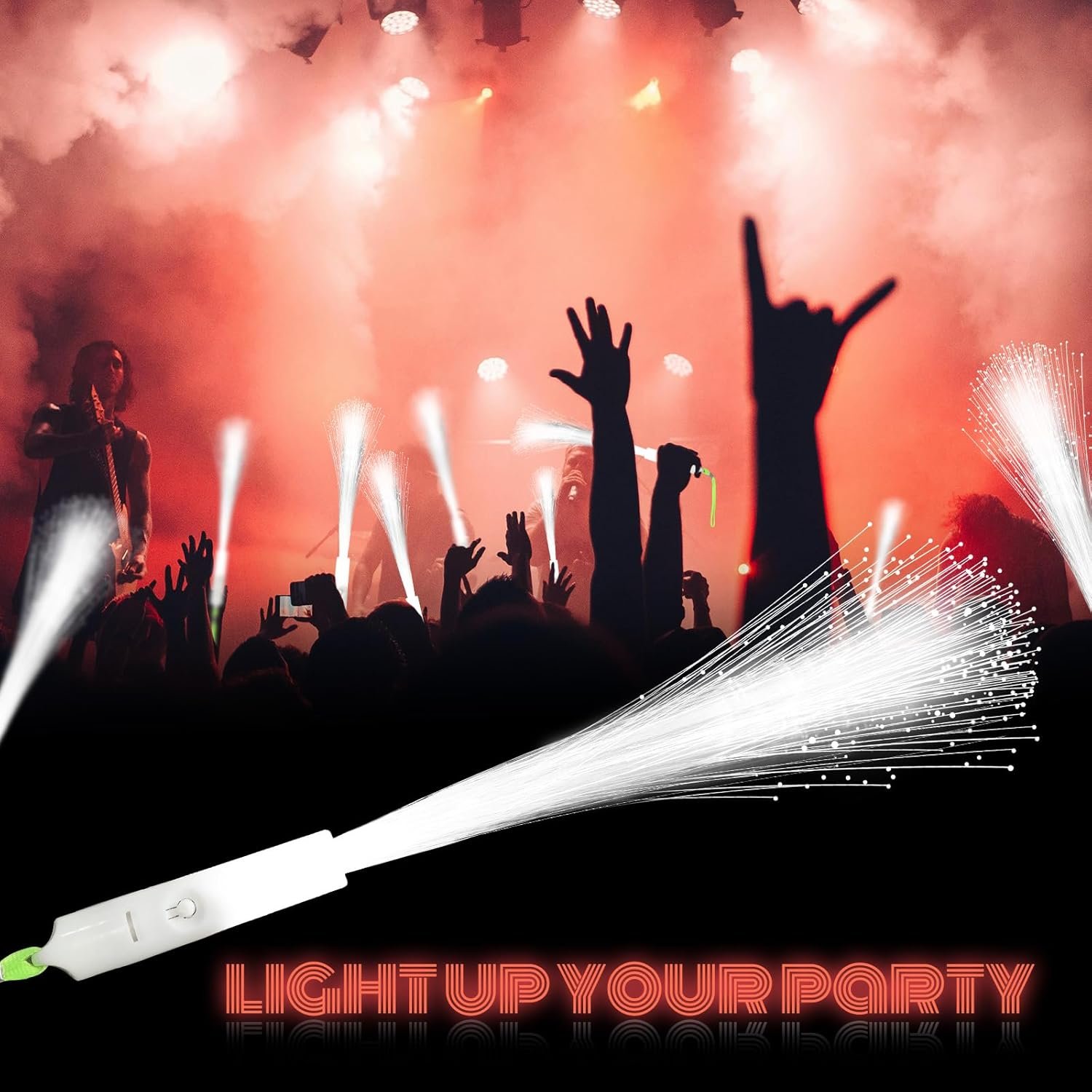 Wholesale 48 PCS White LED Fiber Optic Glow Wands for Neon Wedding Party Favors Supplier