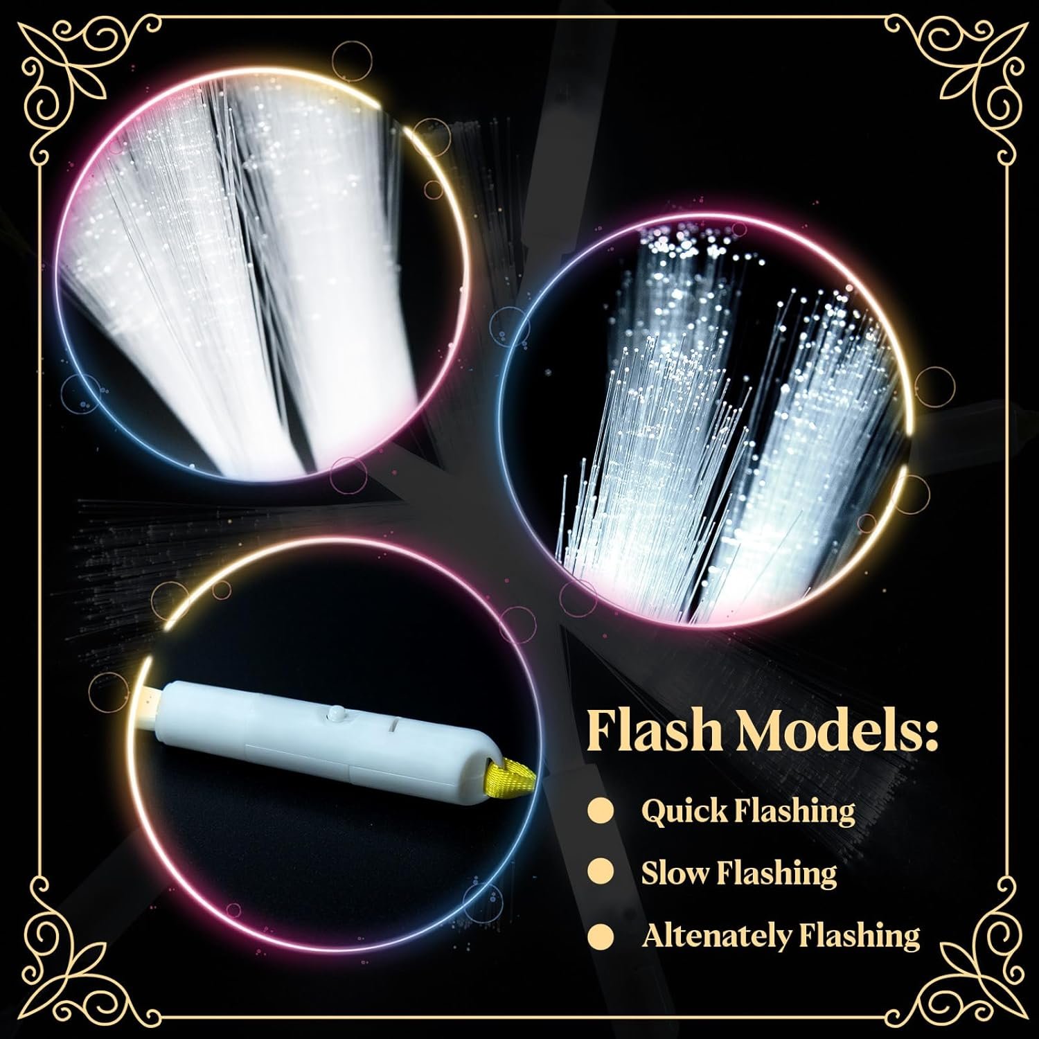 Wholesale 48 PCS White LED Fiber Optic Glow Wands for Neon Wedding Party Favors Supplier