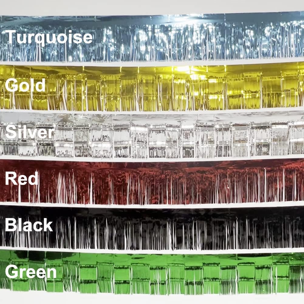 Wholesale 3 Pack 30 Feet Foil Fringe Tassel Garland Metallic Streamers Wall Drapes for Parade Mardi Gras Wedding Parties Red Supplier