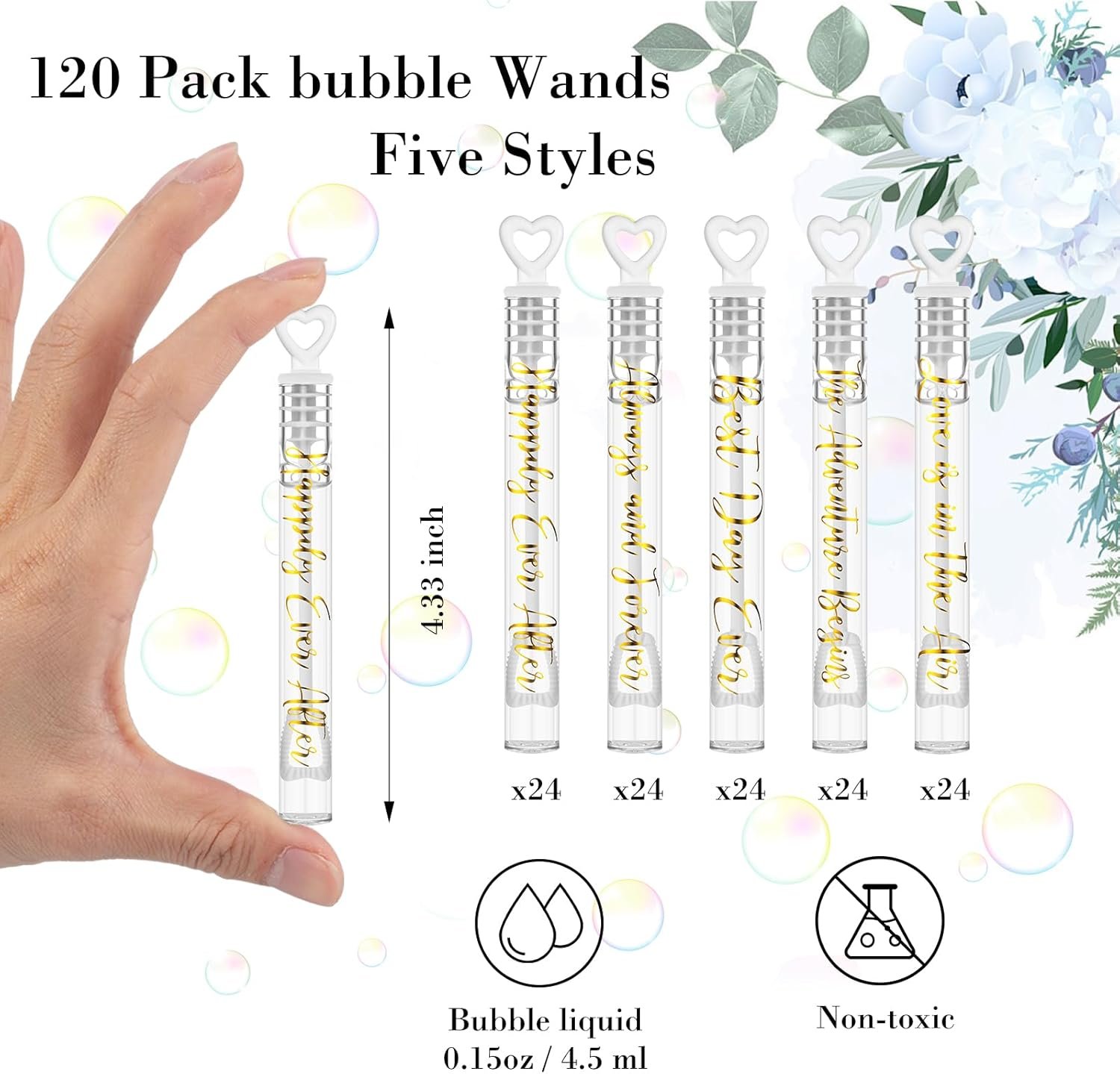 Wholesale 60 Count Bulk Heart Mini Bubble Wands Wedding Guests Send Off Party Supplies Valentine Anniversary Celebrations Love Forever Supplier