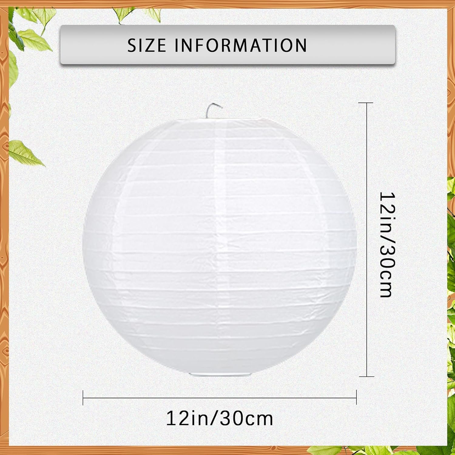 Wholesale 30Pcs 12 Inch White Round Hanging Paper Lanterns for Home Restaurant Church Wedding Birthday Party Decor Supplier