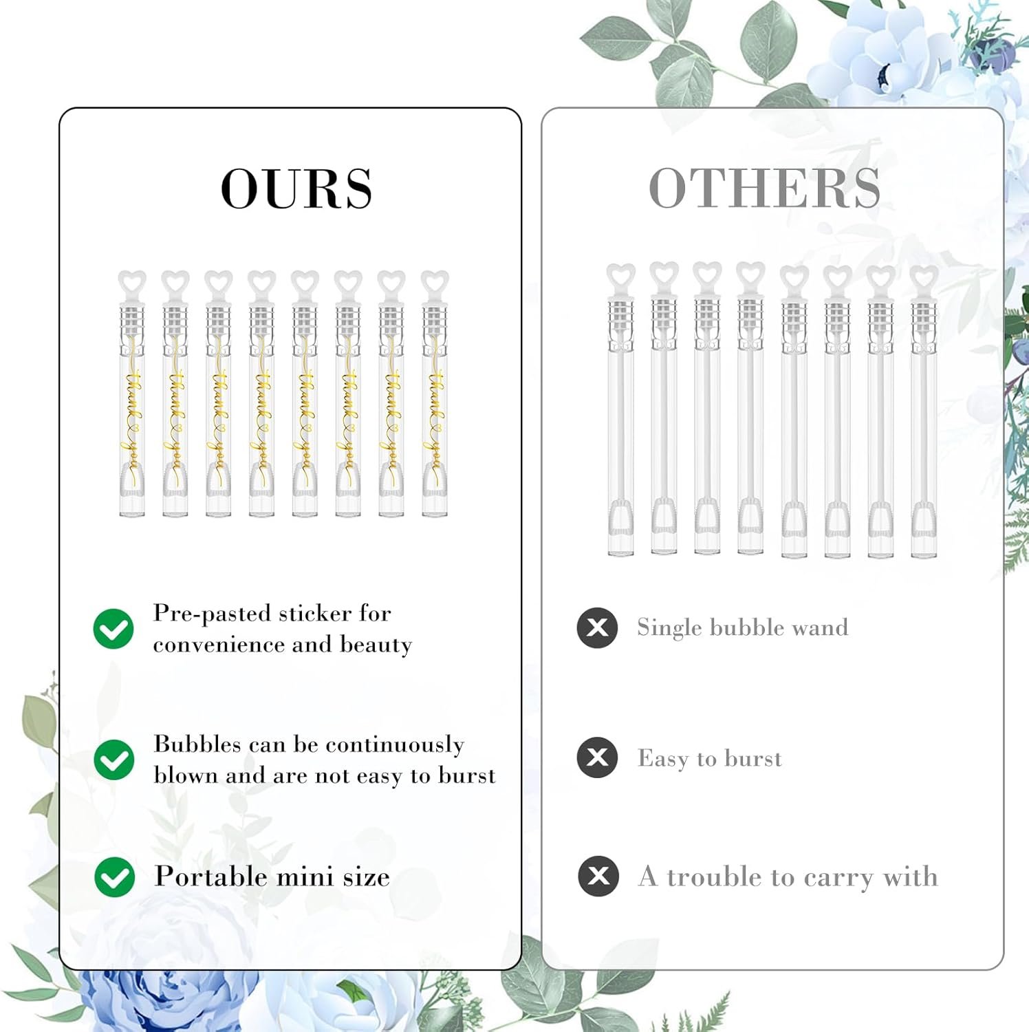 Wholesale 60 Count Heart Mini Bubble Wands Bulk Wedding Guests Send-Off Party Supplies Supplier