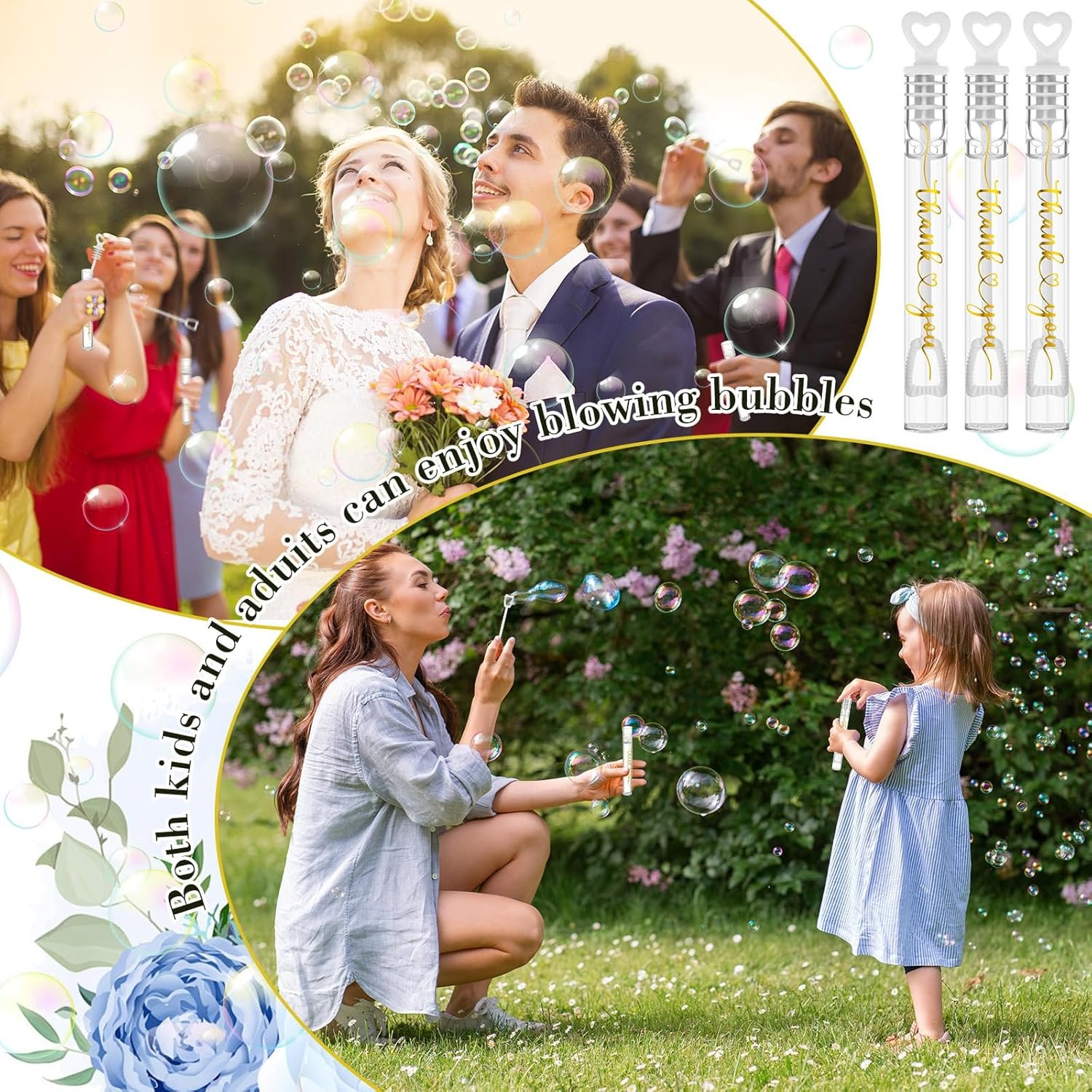 Wholesale 60 Count Heart Mini Bubble Wands Bulk Wedding Guests Send-Off Party Supplies Supplier