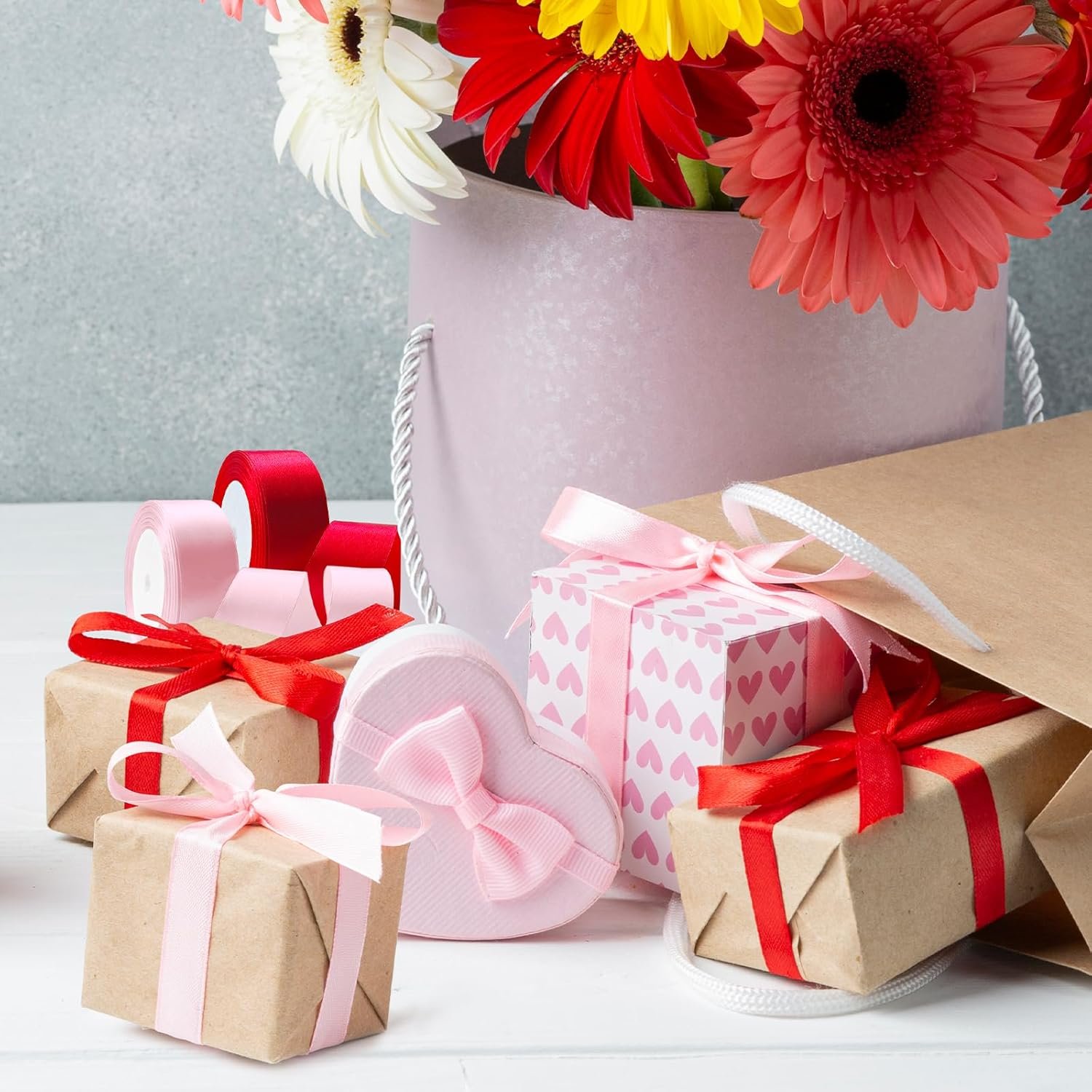 Wholesale 25 Yards 1 1/2 Inch Red Single Face Satin Ribbon Polyester Silk Fabric Hair String for Crafts Flower Bouquets Gift Wrapping Wedding Bow Making Valentines Decoration Supplier