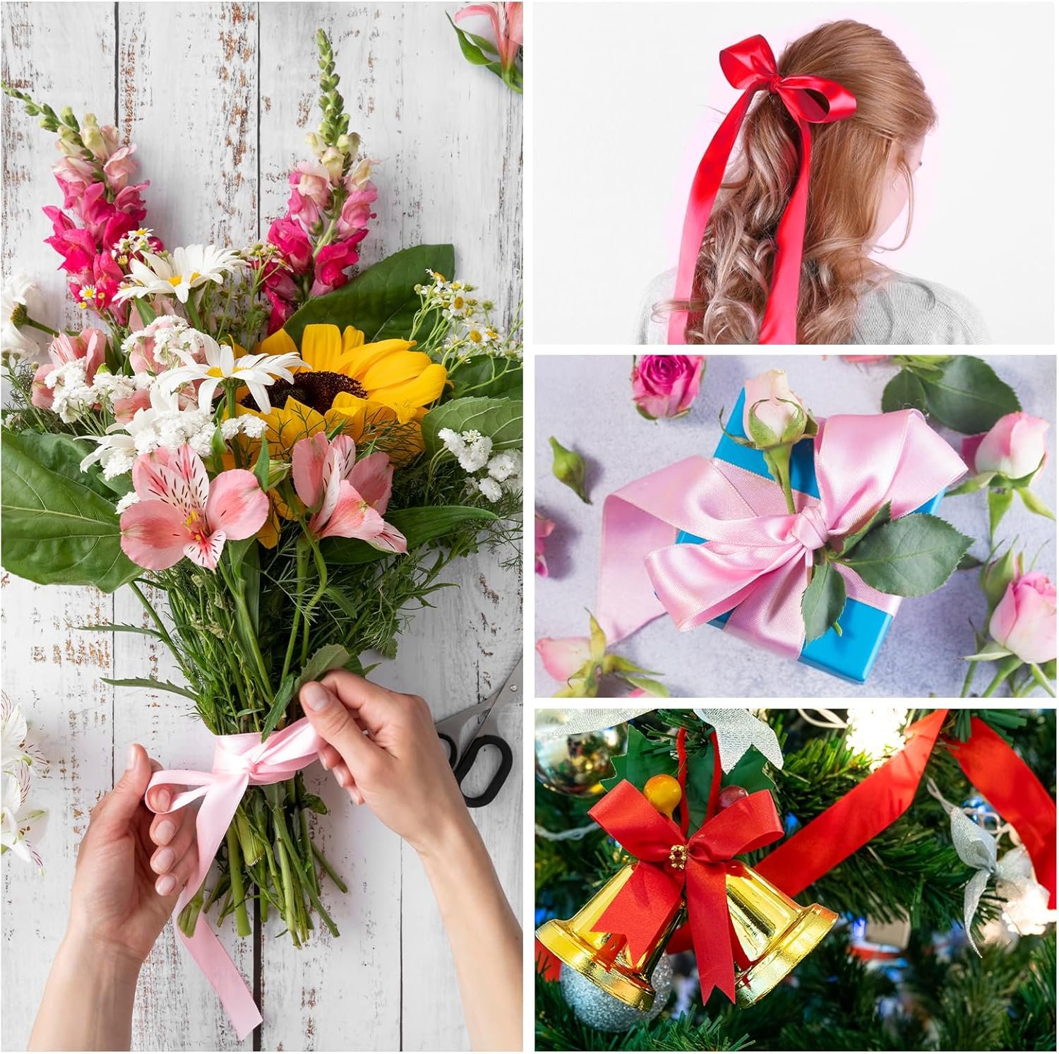 Wholesale 25 Yards 1 1/2 Inch Red Single Face Satin Ribbon Polyester Silk Fabric Hair String for Crafts Flower Bouquets Gift Wrapping Wedding Bow Making Valentines Decoration Supplier