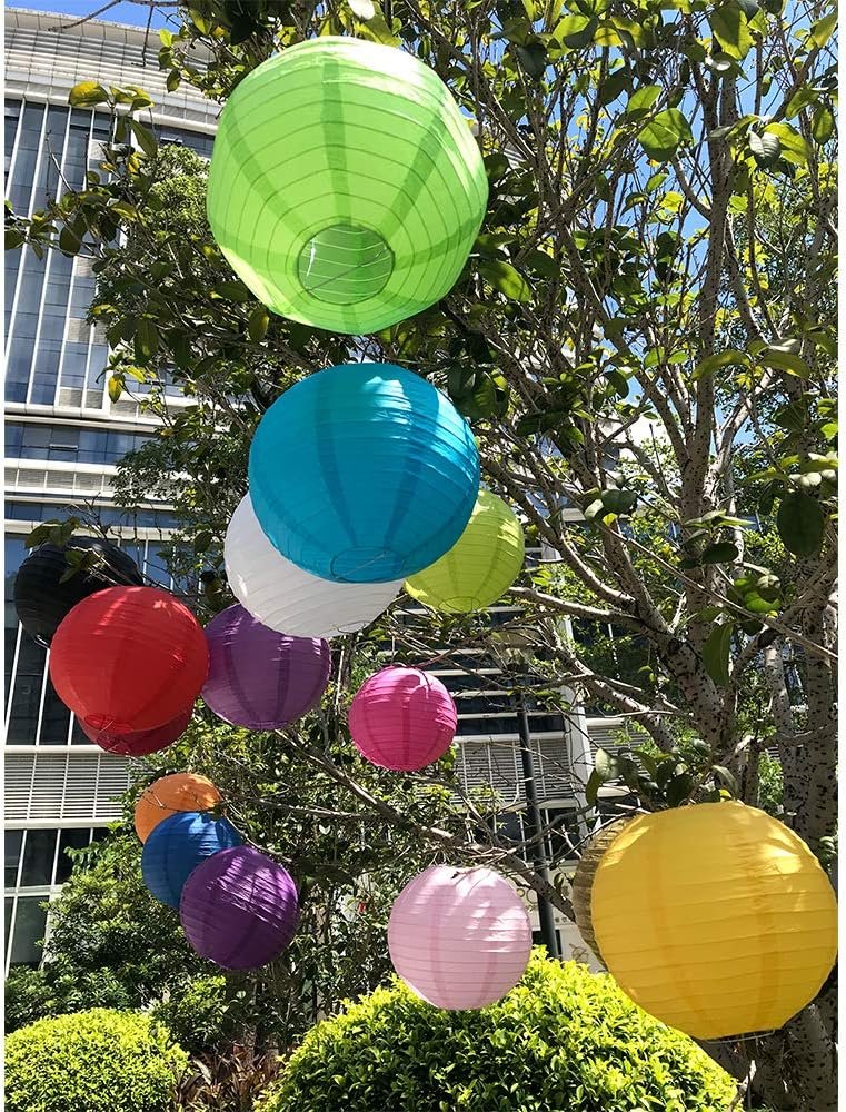 Wholesale 10Pcs White Round Hanging Paper Lanterns for Birthday Wedding Christmas Bridal Home Party Decor 4” 6” 8” 10” Supplier