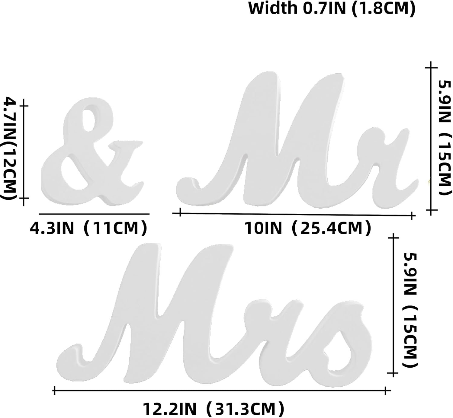 Wholesale Large White Wooden Mr and Mrs Sign with Just Married Banner Wedding Table Anniversary Decorations Supplier