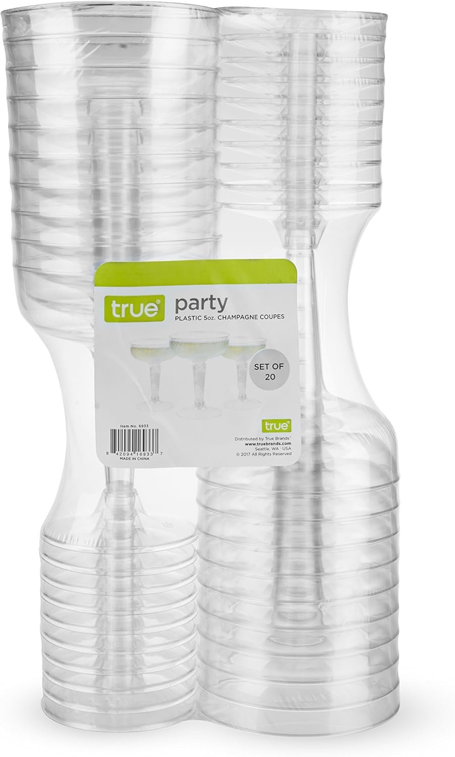 Wholesale 5 oz Disposable Plastic Champagne Coupe Glasses Cocktail Set of 20 Durable for Birthday Wedding Home Wine Bar Supplier