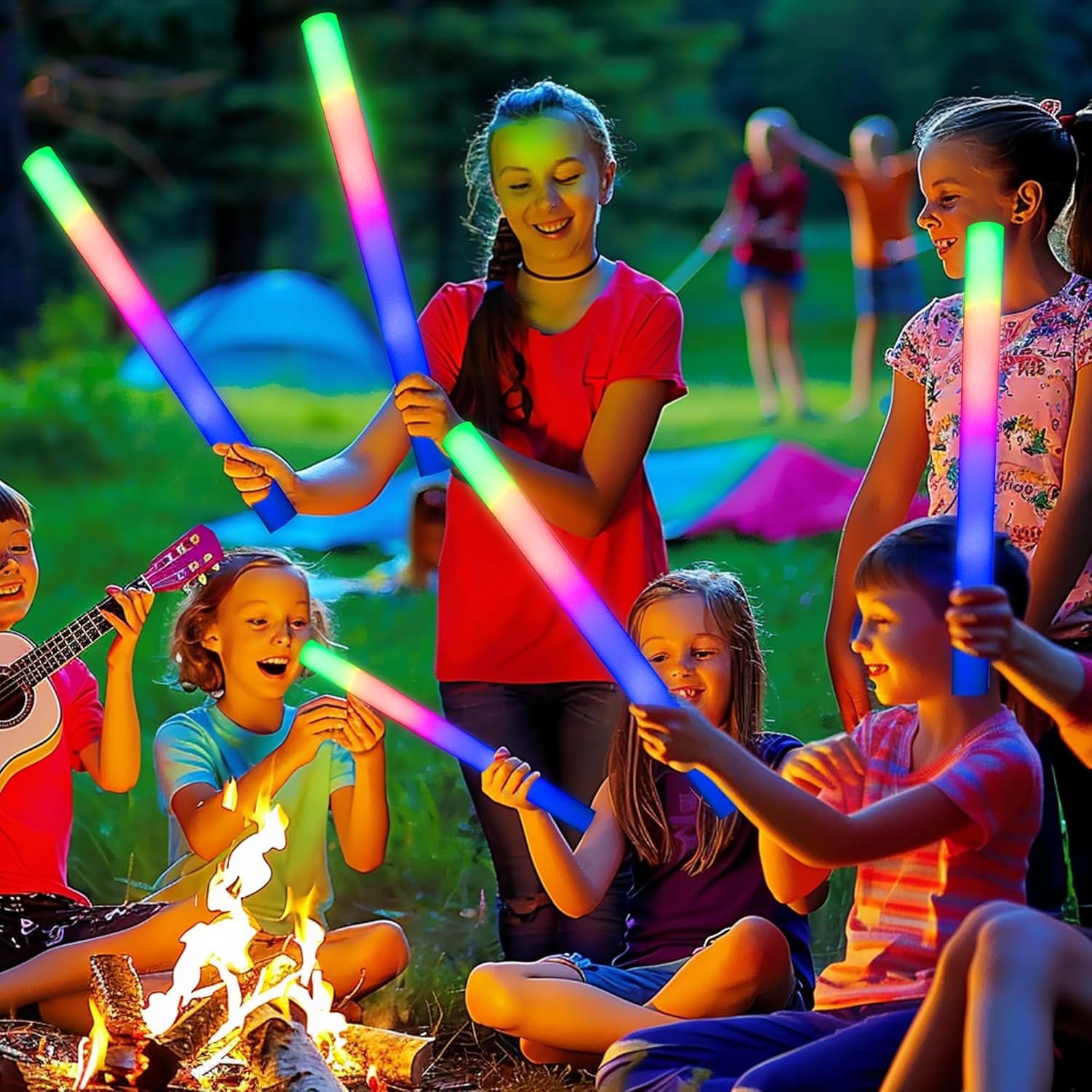 Wholesale 68 Pack White LED Foam Glow Sticks Bulk for Wedding Reception Parties Supplier