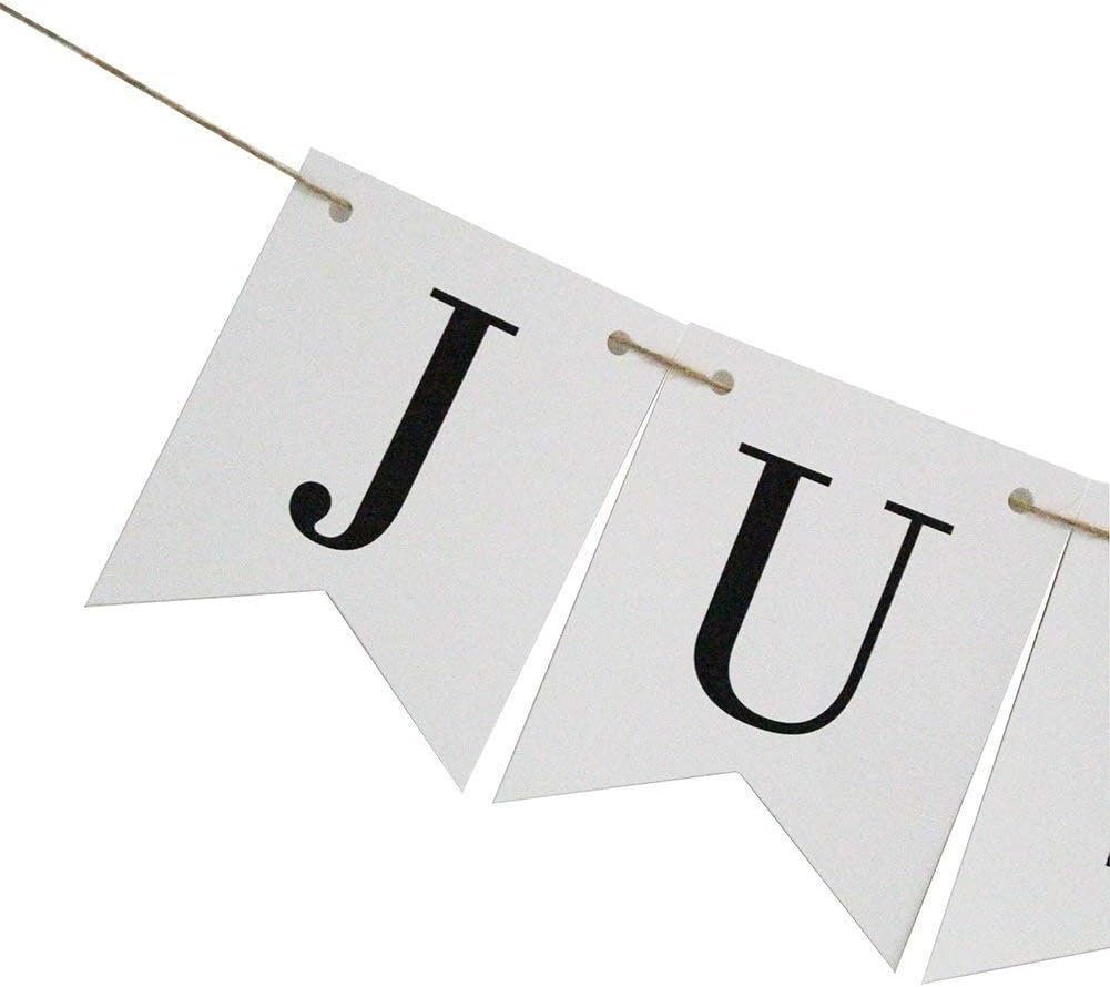 Wholesale Vintage Just Married Banner Wedding Bunting Photo Booth Props Signs Garland Bridal Shower Decoration Supplier