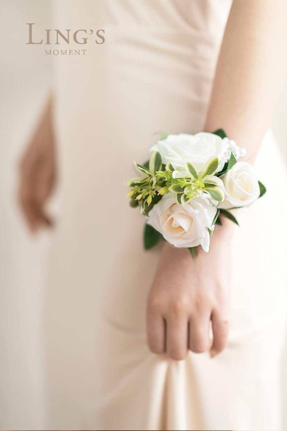 Wholesale 2pcs White Ivory Artificial Flower Homecoming Wrist Corsages Girl Mother Wristlet Decor Prom Wedding Anniversary Supplier Wholesale 2pcs White Ivory Artificial Flower Homecoming Wrist Corsages Girl Mother Wristlet Decor Prom Wedding Anniversary Supplier