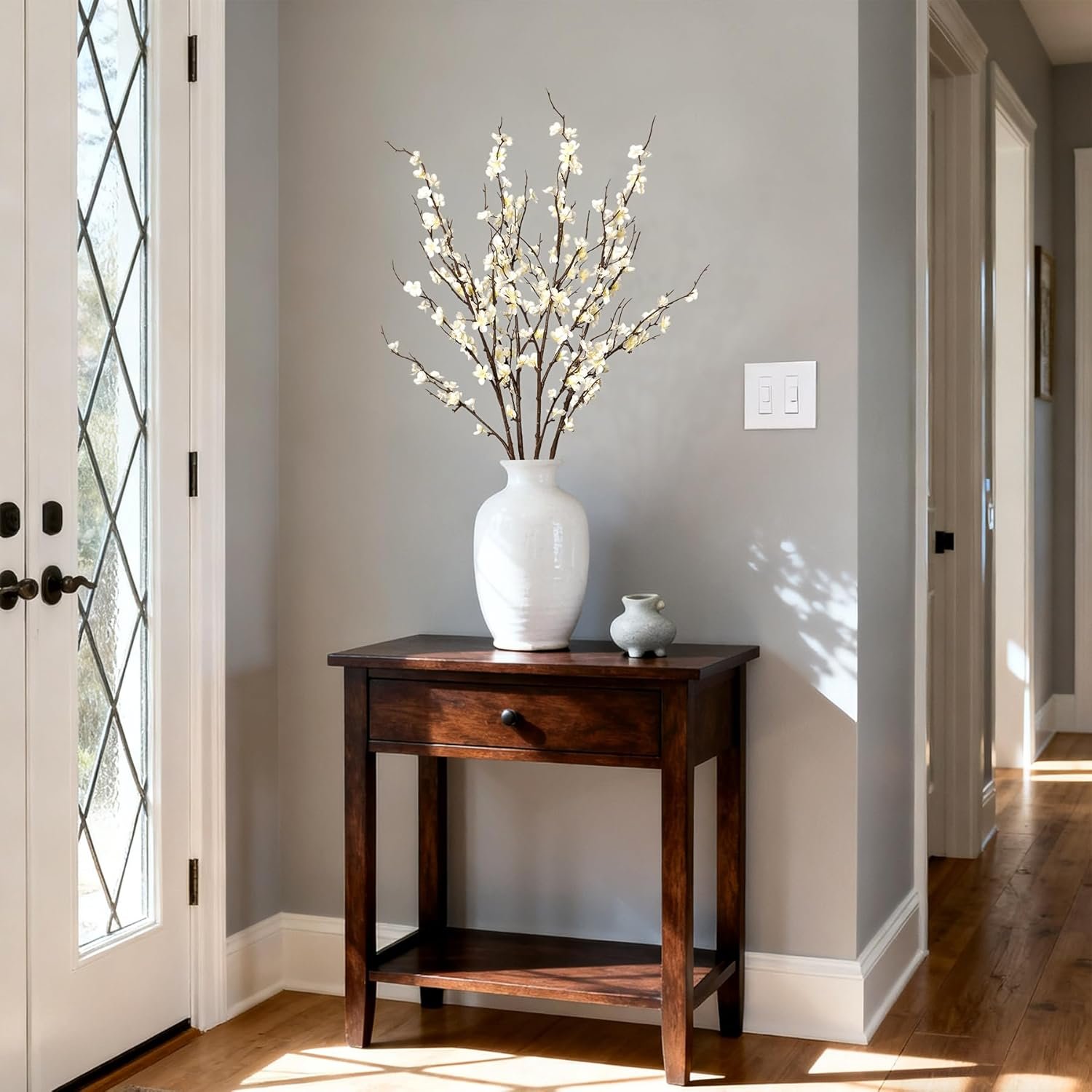 Wholesale 4Pcs Cherry Blossom Branches Faux Long Stem Artificial Flowers for Spring Summer Indoor Wedding Home Office Bedroom Party Table Centerpieces Decor White Supplier Wholesale 4Pcs Cherry Blossom Branches Faux Long Stem Artificial Flowers for Spring Summer Indoor Wedding Home Office Bedroom Party Table Centerpieces Decor White Supplier