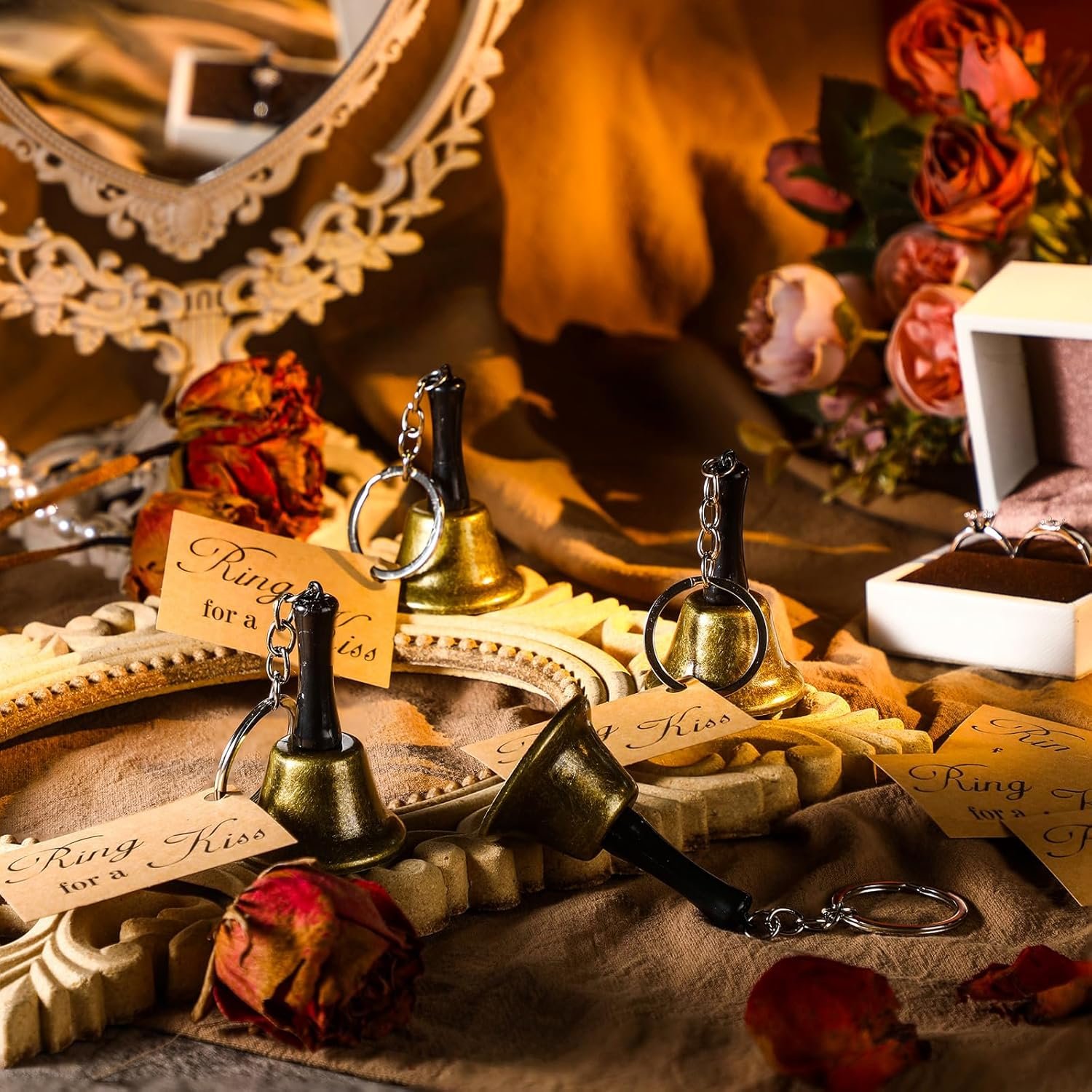 Wholesale 12 Set Wedding Bells Bulk Rings for a Kiss with Tags Kissing Bells for Reception Decorations Goodie Bags Party Supplies Supplier Wholesale 12 Set Wedding Bells Bulk Rings for a Kiss with Tags Kissing Bells for Reception Decorations Goodie Bags Party Supplies Supplier