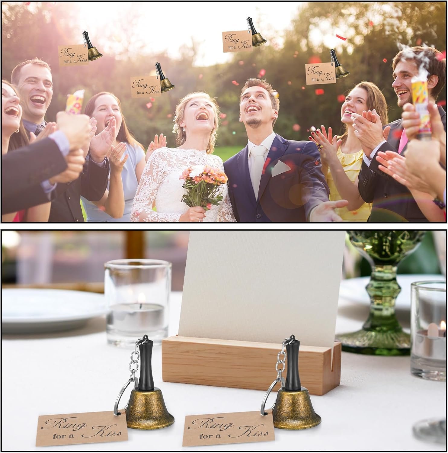 Wholesale 12 Set Wedding Bells Bulk Rings for a Kiss with Tags Kissing Bells for Reception Decorations Goodie Bags Party Supplies Supplier Wholesale 12 Set Wedding Bells Bulk Rings for a Kiss with Tags Kissing Bells for Reception Decorations Goodie Bags Party Supplies Supplier