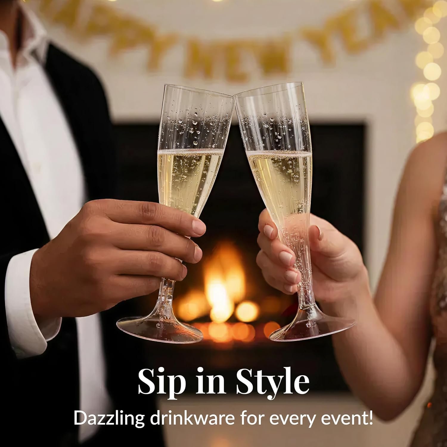 Wholesale 100 Pack 4.5 oz Clear Plastic Champagne Flutes Durable Disposable Glasses for Parties Weddings Toasting Celebrations Elegant Stemware Easy Cleanup Supplier