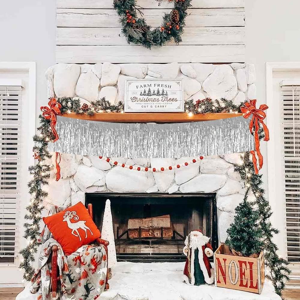 Wholesale 3 Packs 30 Feet Metallic Foil Fringe Garland Tinsel Streamers Shiny Silver Wall Hanging Fringe Banners for Wedding Birthday Party Halloween Christmas New Year Decoration Supplier Wholesale 3 Packs 30 Feet Metallic Foil Fringe Garland Tinsel Streamers Shiny Silver Wall Hanging Fringe Banners for Wedding Birthday Party Halloween Christmas New Year Decoration Supplier