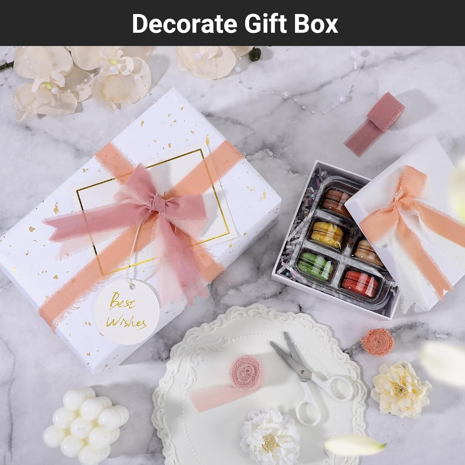 Wholesale 4 Rolls 1 Inch x 22 Yd 4 Colors Satin Chiffon Handmade Silk Ribbons for Gift Wrapping Crafts Wedding DIY Bouquets Invitations Party Decor Bows Supplier