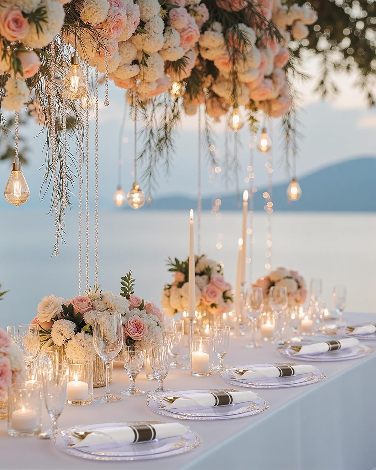 Wholesale 350PCS Gold Plastic Dinnerware Sets for 50 Guests - 100 Plates 150 Silverware 50 Cups 50 Napkins Wedding Party Supplier