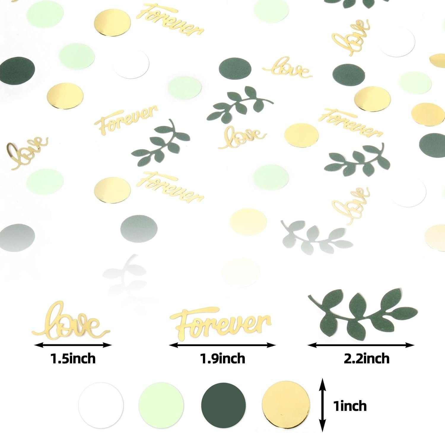 Wholesale Sage Green Greenery Wedding Table Confetti Bridal Shower Engagement Decor Supplier