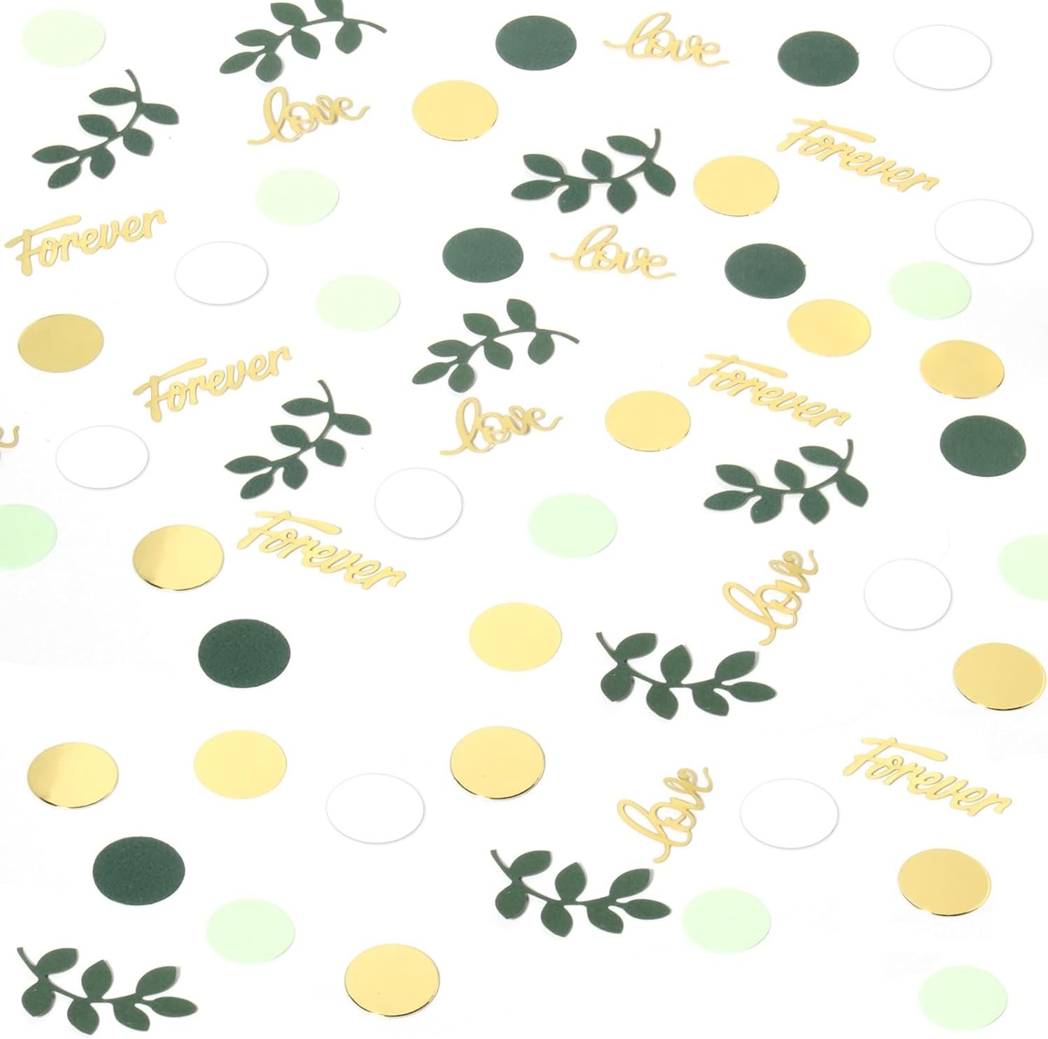 Wholesale Sage Green Greenery Wedding Table Confetti Bridal Shower Engagement Decor Supplier