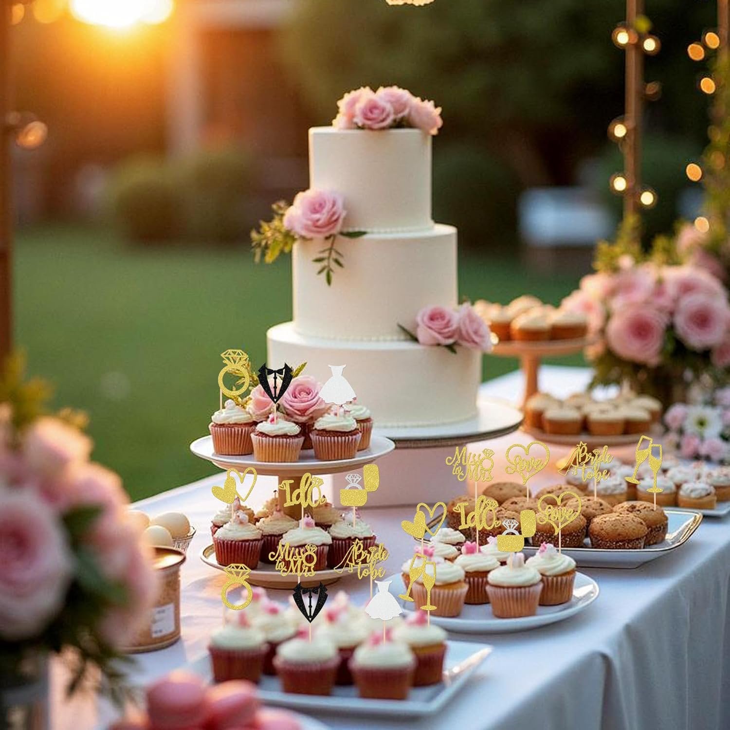 Wholesale 30 PCS Glitter Bride to Be I Do Love Heart Ring Miss to Mrs Cupcake Toppers Picks Bridal Shower Wedding Engagement Supplies Gold Supplier Wholesale 30 PCS Glitter Bride to Be I Do Love Heart Ring Miss to Mrs Cupcake Toppers Picks Bridal Shower Wedding Engagement Supplies Gold Supplier