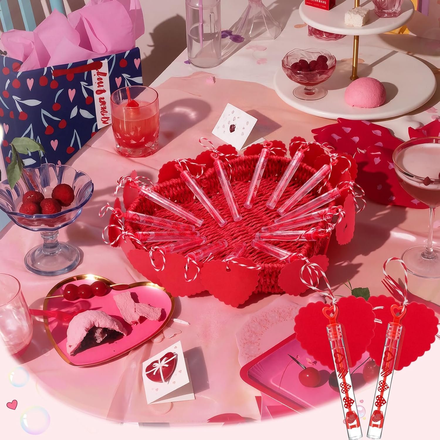 Wholesale 50 Pack Mini Heart Bubble Wand Valentines Party Favors with Stickers and Tags Red Heart Galentines Bulk Goodie Bag Stuffers for Bridal Shower Anniversaries Supplier Wholesale 50 Pack Mini Heart Bubble Wand Valentines Party Favors with Stickers and Tags Red Heart Galentines Bulk Goodie Bag Stuffers for Bridal Shower Anniversaries Supplier