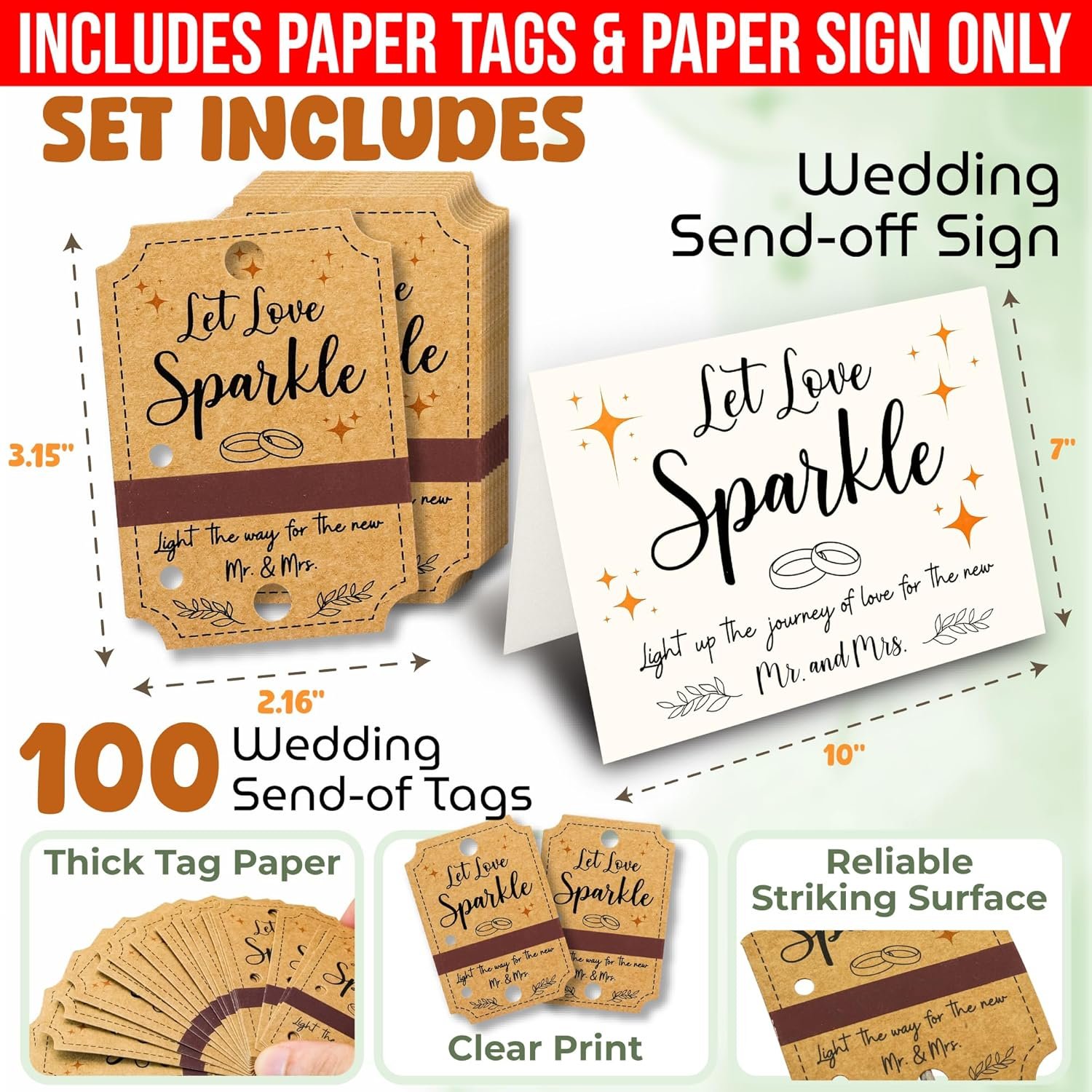 Wholesale 100 Pcs Let Love Wedding Send Off Tags for Weddings Anniversary Parties Engagement Supplier