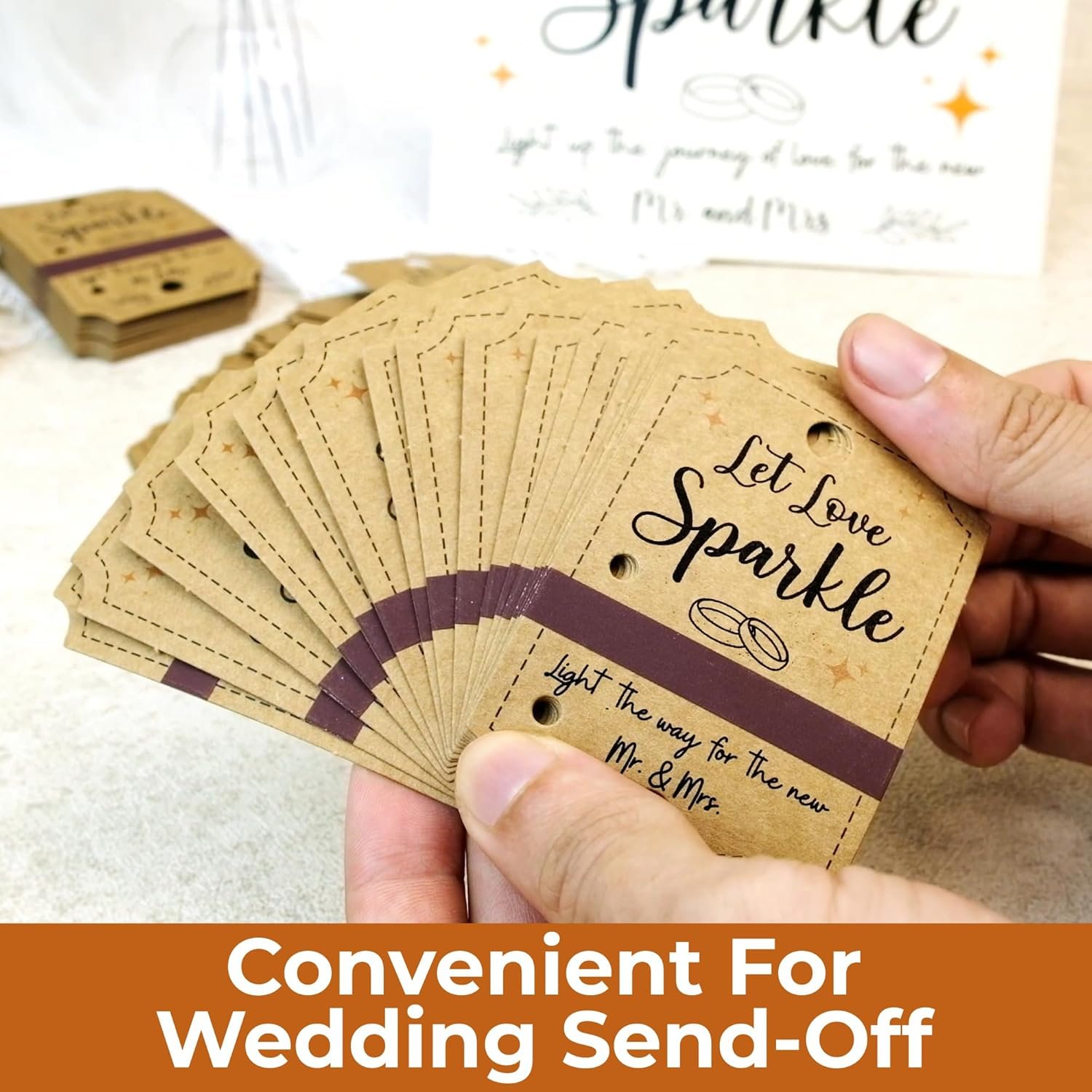 Wholesale 100 Pcs Let Love Wedding Send Off Tags for Weddings Anniversary Parties Engagement Supplier