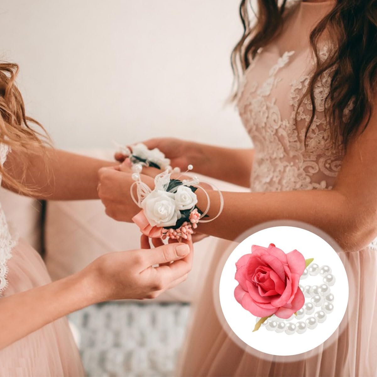 Wholesale 10 Pieces White Pearl Corsage Wristlet Bracelets Elastic Stretch Wristbands for Wedding Prom Bride Shower Party DIY Accessories Supplier Wholesale 10 Pieces White Pearl Corsage Wristlet Bracelets Elastic Stretch Wristbands for Wedding Prom Bride Shower Party DIY Accessories Supplier