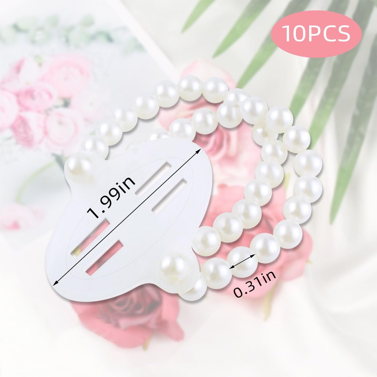Wholesale 10 Pieces White Pearl Corsage Wristlet Bracelets Elastic Stretch Wristbands for Wedding Prom Bride Shower Party DIY Accessories Supplier Wholesale 10 Pieces White Pearl Corsage Wristlet Bracelets Elastic Stretch Wristbands for Wedding Prom Bride Shower Party DIY Accessories Supplier