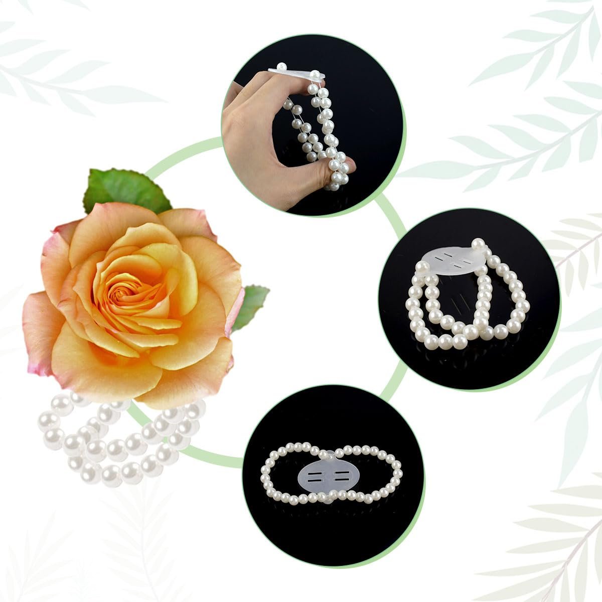 Wholesale 10 Pieces White Pearl Corsage Wristlet Bracelets Elastic Stretch Wristbands for Wedding Prom Bride Shower Party DIY Accessories Supplier Wholesale 10 Pieces White Pearl Corsage Wristlet Bracelets Elastic Stretch Wristbands for Wedding Prom Bride Shower Party DIY Accessories Supplier