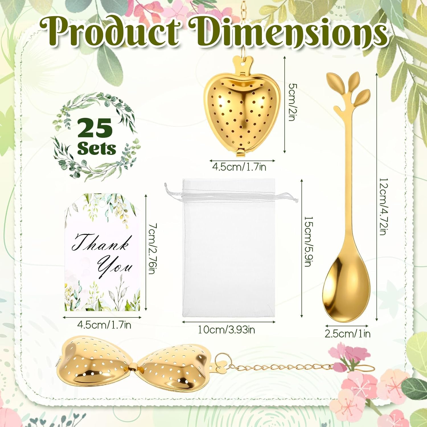 Wholesale 25 Sets Heart Shape Infuser Ball Leaf Tea Spoon Loose Tea Favors with Thank You Cards Organza Bags Bridal Shower Wedding Tea Party Decorations Gold Supplier Wholesale 25 Sets Heart Shape Infuser Ball Leaf Tea Spoon Loose Tea Favors with Thank You Cards Organza Bags Bridal Shower Wedding Tea Party Decorations Gold Supplier