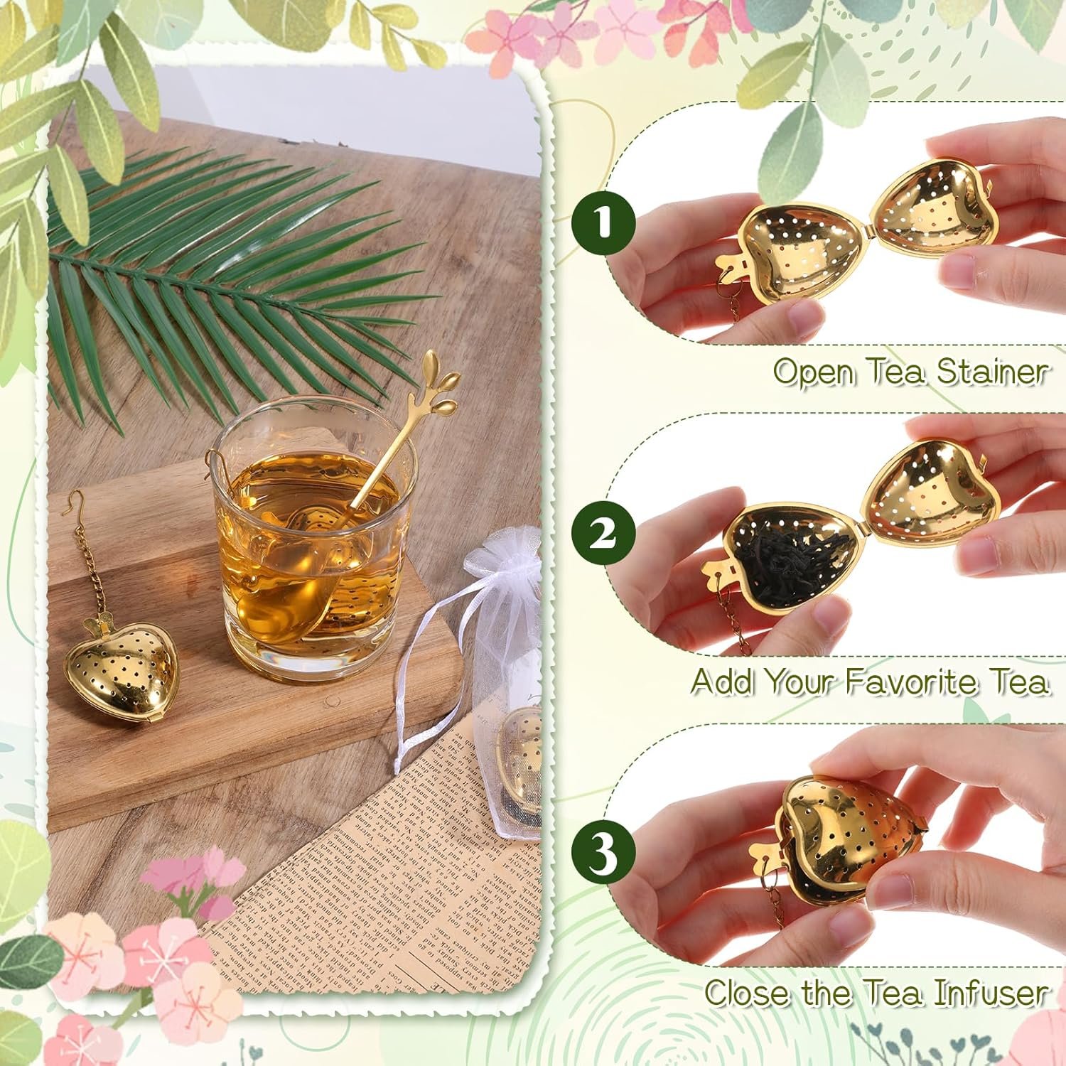 Wholesale 25 Sets Heart Shape Infuser Ball Leaf Tea Spoon Loose Tea Favors with Thank You Cards Organza Bags Bridal Shower Wedding Tea Party Decorations Gold Supplier Wholesale 25 Sets Heart Shape Infuser Ball Leaf Tea Spoon Loose Tea Favors with Thank You Cards Organza Bags Bridal Shower Wedding Tea Party Decorations Gold Supplier