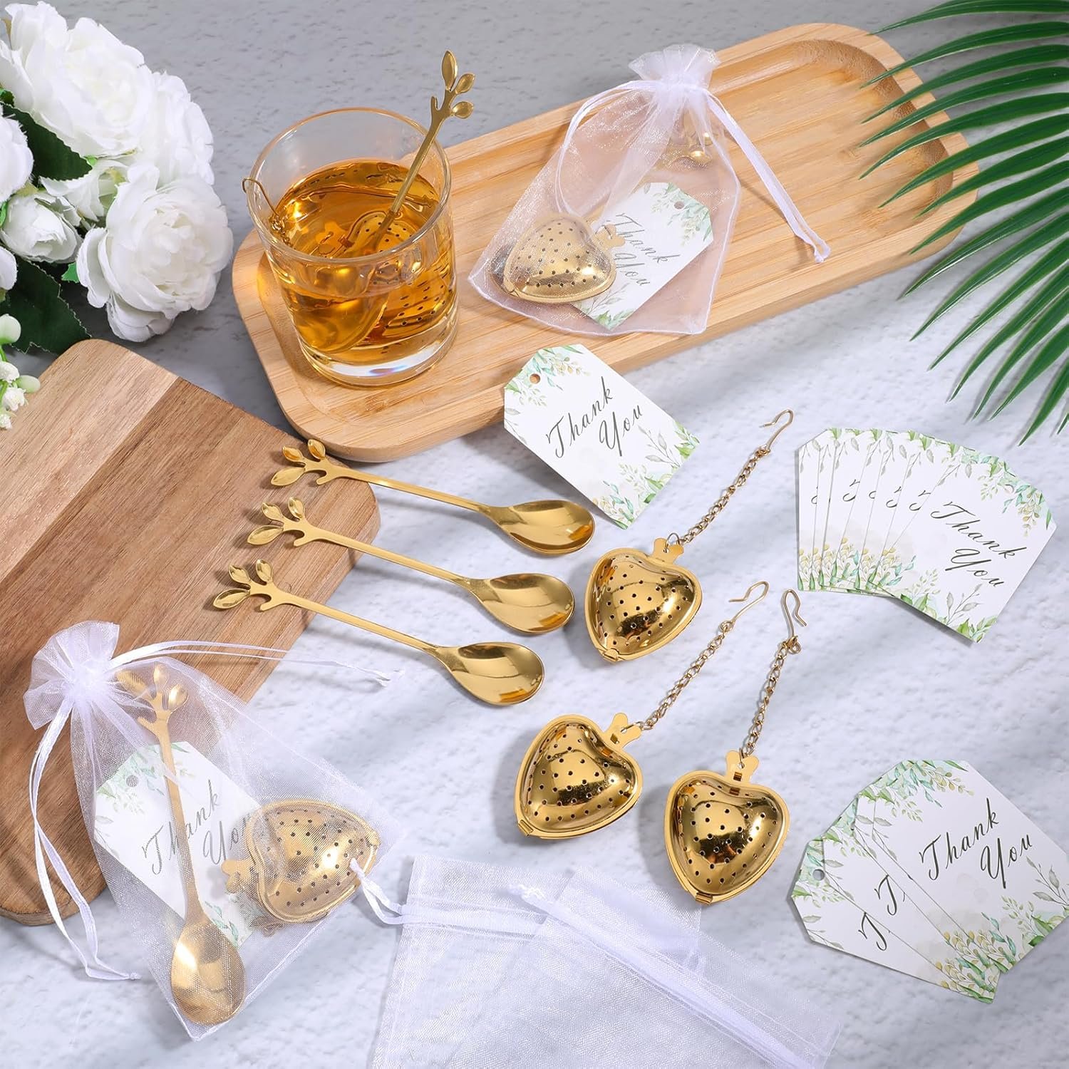 Wholesale 25 Sets Heart Shape Infuser Ball Leaf Tea Spoon Loose Tea Favors with Thank You Cards Organza Bags Bridal Shower Wedding Tea Party Decorations Gold Supplier Wholesale 25 Sets Heart Shape Infuser Ball Leaf Tea Spoon Loose Tea Favors with Thank You Cards Organza Bags Bridal Shower Wedding Tea Party Decorations Gold Supplier