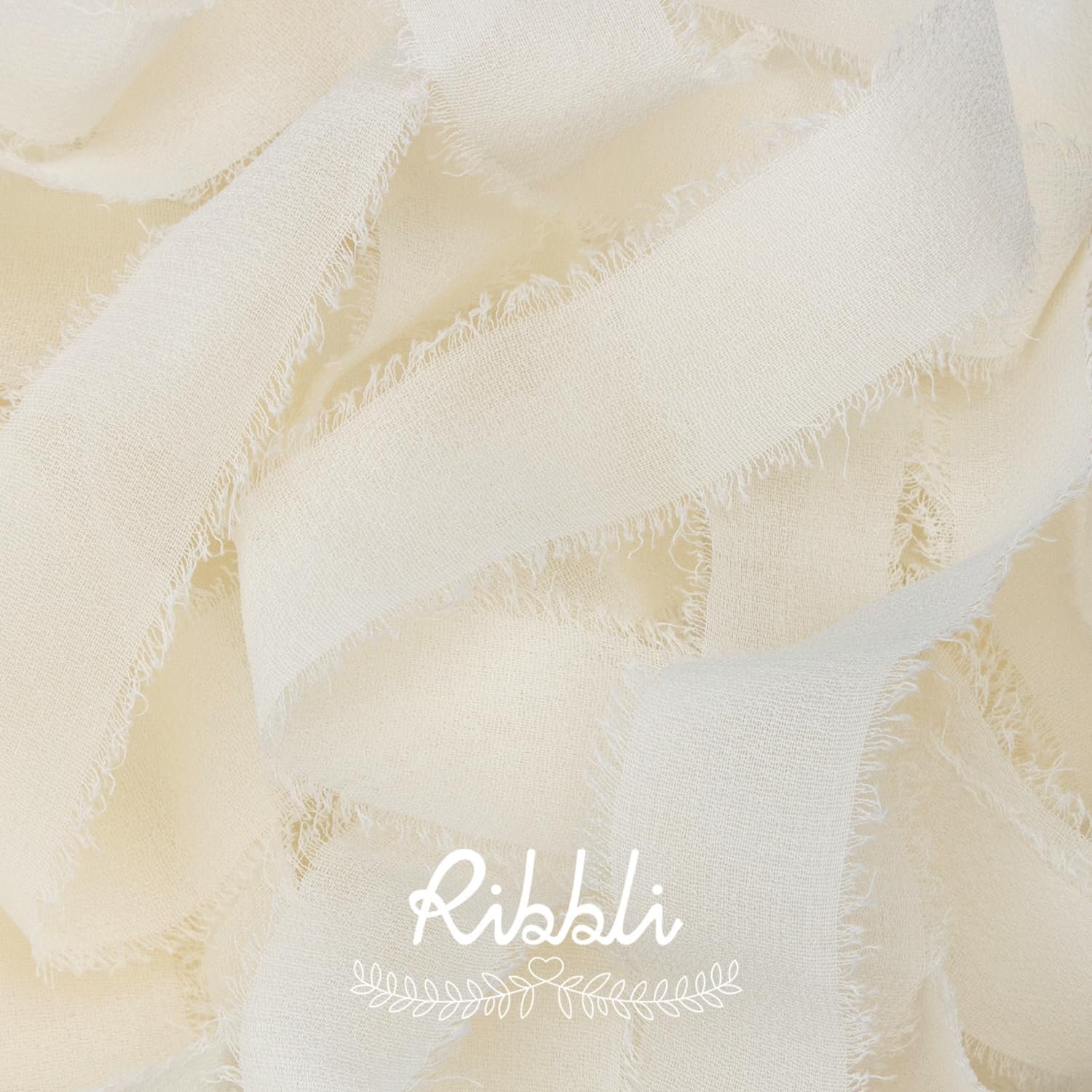 Wholesale 1 Inch x 3 Rolls 24 Yards Total Ivory Handmade Fringe Chiffon Silk Ribbon for Wedding Invitations Bridal Bouquets Wrapping DIY Crafts Home Decor Supplier