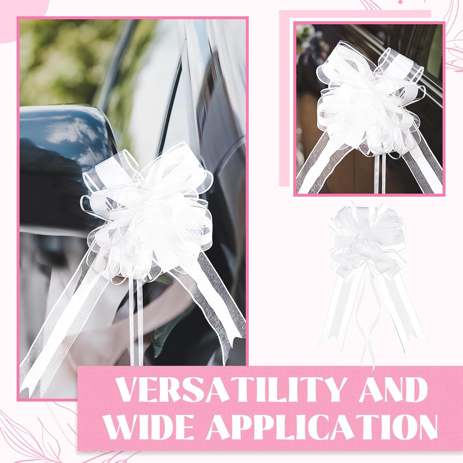 Wholesale 24 Pcs Big Pull Wedding Pew Bows with Yarn Church Chair Aisle Decor Gift Wrapping Bridal Shower Reception Supplier Wholesale 24 Pcs Big Pull Wedding Pew Bows with Yarn Church Chair Aisle Decor Gift Wrapping Bridal Shower Reception Supplier