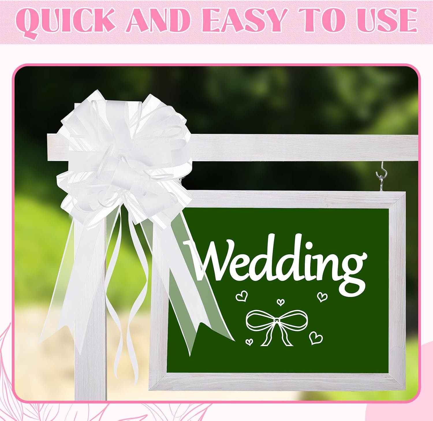 Wholesale 24 Pcs Big Pull Wedding Pew Bows with Yarn Church Chair Aisle Decor Gift Wrapping Bridal Shower Reception Supplier Wholesale 24 Pcs Big Pull Wedding Pew Bows with Yarn Church Chair Aisle Decor Gift Wrapping Bridal Shower Reception Supplier