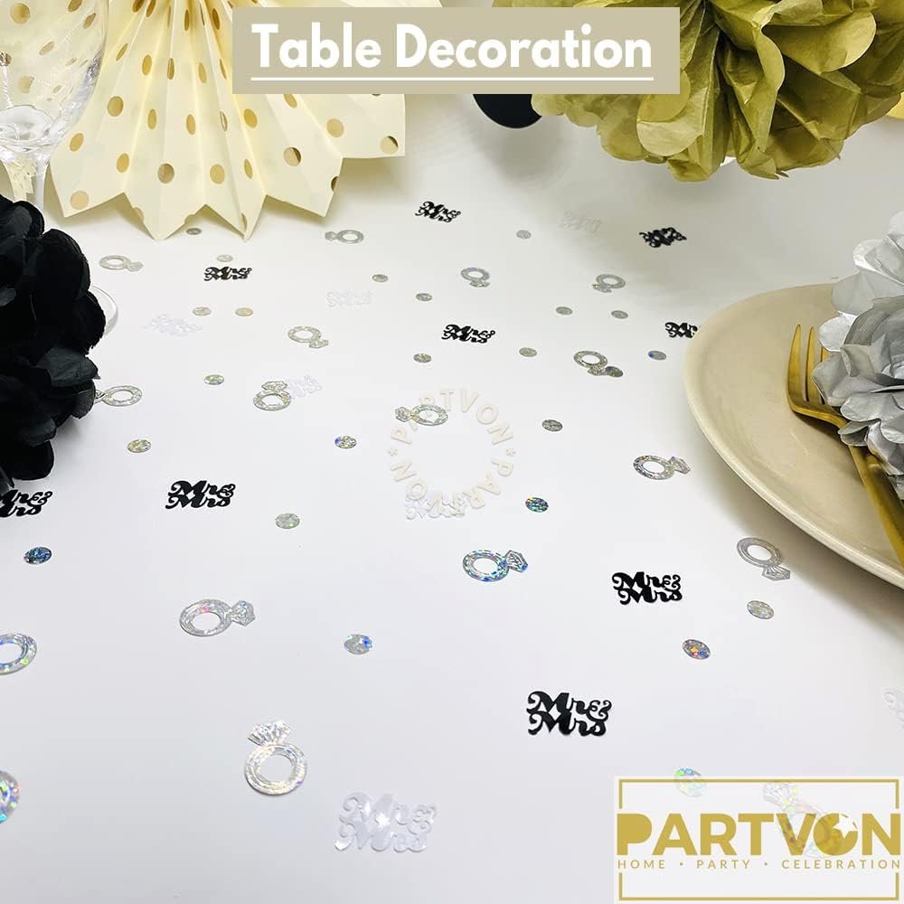 Wholesale 1.5 OZ Mr and Mrs Diamond Ring Confetti Wedding Engagement Shower Party Table Cake Decor Supplier
