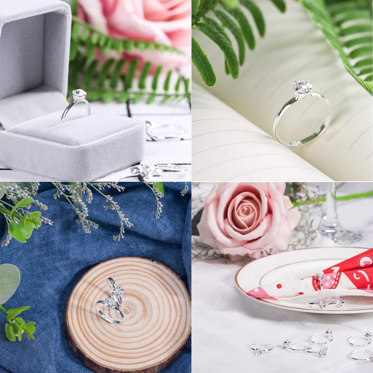 Wholesale 36 Packs Diamond Engagement Rings Bridal Shower Wedding Table Decorations Party Favors Cupcake Toppers Supplier Wholesale 36 Packs Diamond Engagement Rings Bridal Shower Wedding Table Decorations Party Favors Cupcake Toppers Supplier