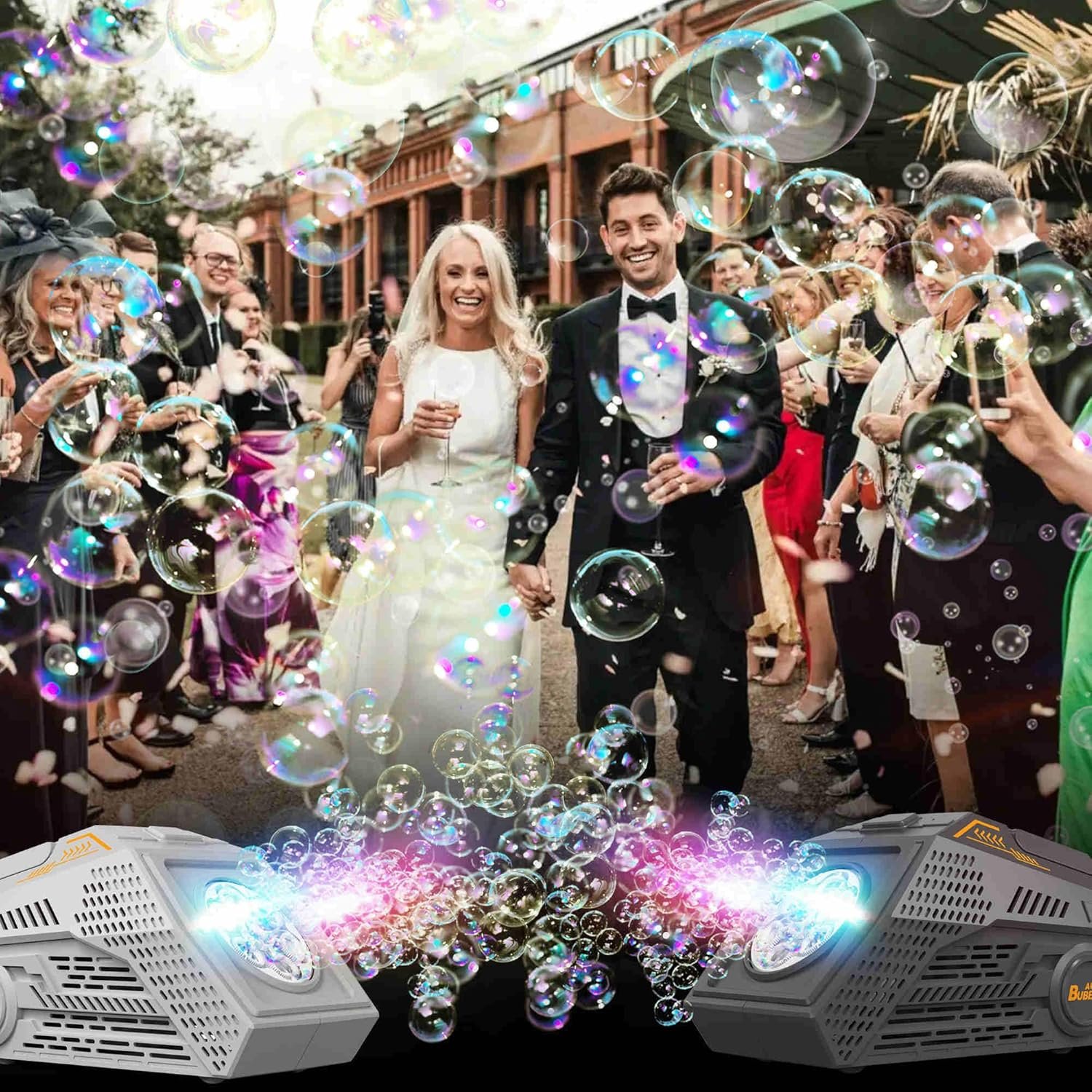 Wholesale 2-Pack Automatic Bubble Machine with 4 Rechargeable Batteries 20000+ Big Bubbles Per Minute for Kids Summer Outdoor Birthday Wedding Parties (Black+Black) Supplier Wholesale 2-Pack Automatic Bubble Machine with 4 Rechargeable Batteries 20000+ Big Bubbles Per Minute for Kids Summer Outdoor Birthday Wedding Parties (Black+Black) Supplier