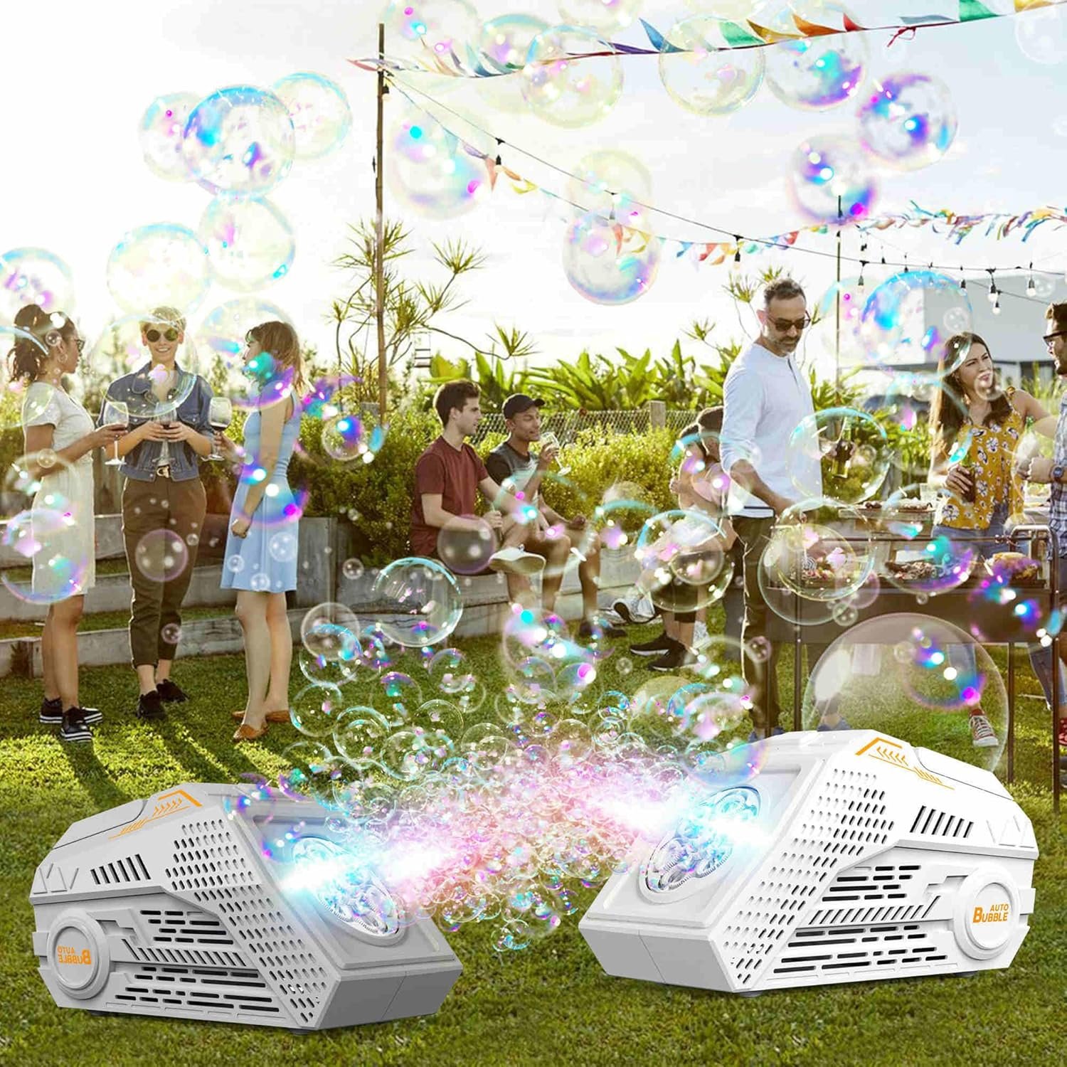 Wholesale 2-Pack Automatic Bubble Machine with 4 Rechargeable Batteries 20000+ Big Bubbles Per Minute for Kids Summer Outdoor Birthday Wedding Parties (Black+Black) Supplier Wholesale 2-Pack Automatic Bubble Machine with 4 Rechargeable Batteries 20000+ Big Bubbles Per Minute for Kids Summer Outdoor Birthday Wedding Parties (Black+Black) Supplier