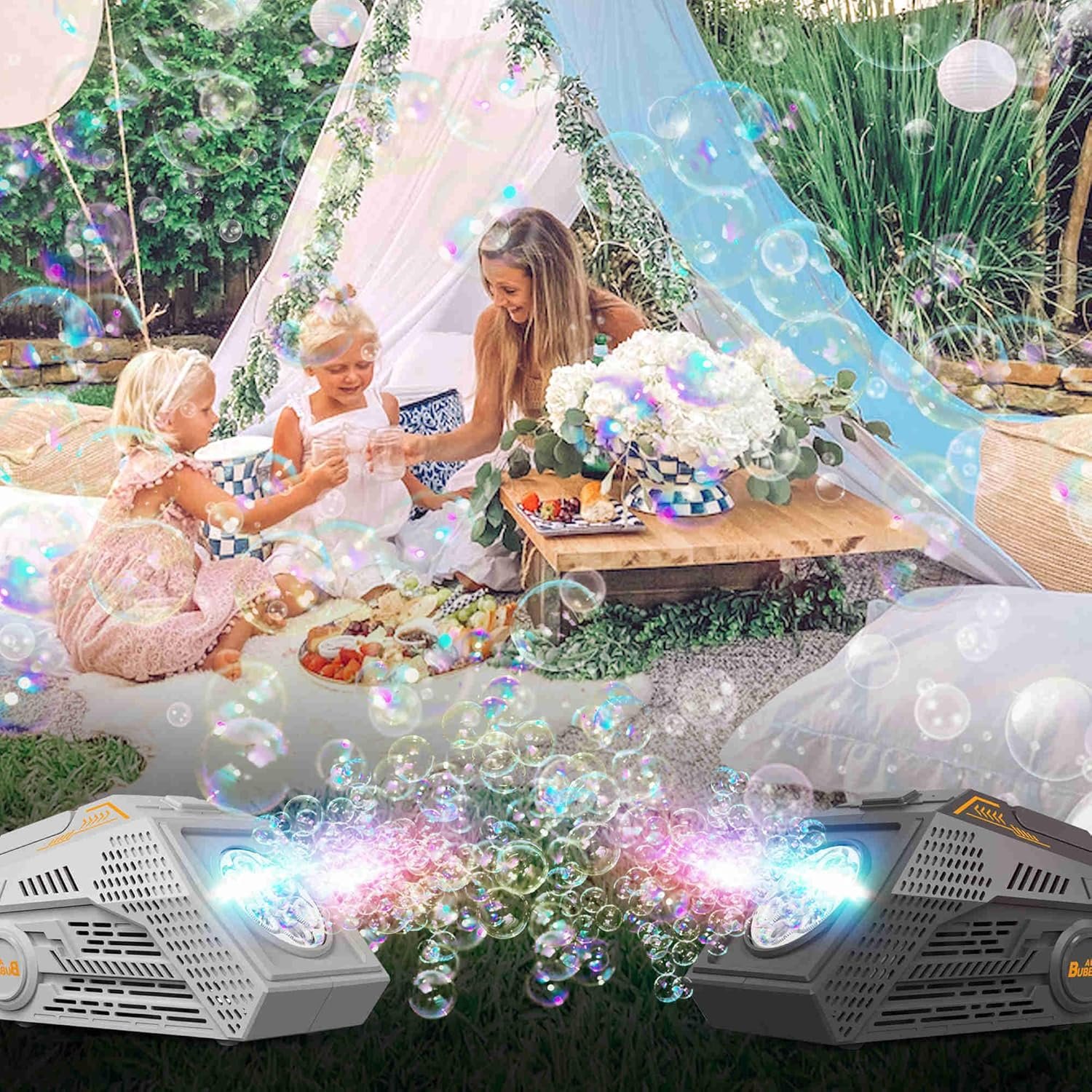 Wholesale 2-Pack Automatic Bubble Machine with 4 Rechargeable Batteries 20000+ Big Bubbles Per Minute for Kids Summer Outdoor Birthday Wedding Parties (Black+Black) Supplier Wholesale 2-Pack Automatic Bubble Machine with 4 Rechargeable Batteries 20000+ Big Bubbles Per Minute for Kids Summer Outdoor Birthday Wedding Parties (Black+Black) Supplier