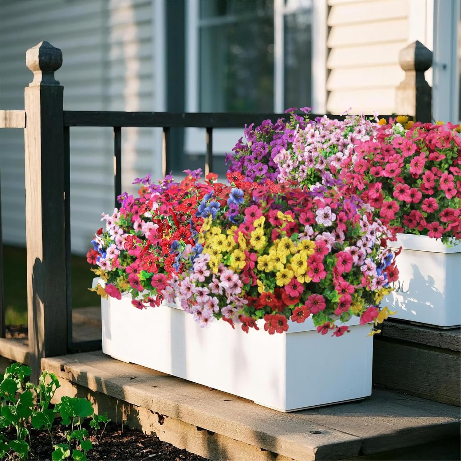 Wholesale 24 Bundles UV Resistant Artificial Flowers Fake Silk Outdoor Plants for Spring Summer Garden Porch Window Box Table Vase Home Decoration Mixed Supplier Wholesale 24 Bundles UV Resistant Artificial Flowers Fake Silk Outdoor Plants for Spring Summer Garden Porch Window Box Table Vase Home Decoration Mixed Supplier