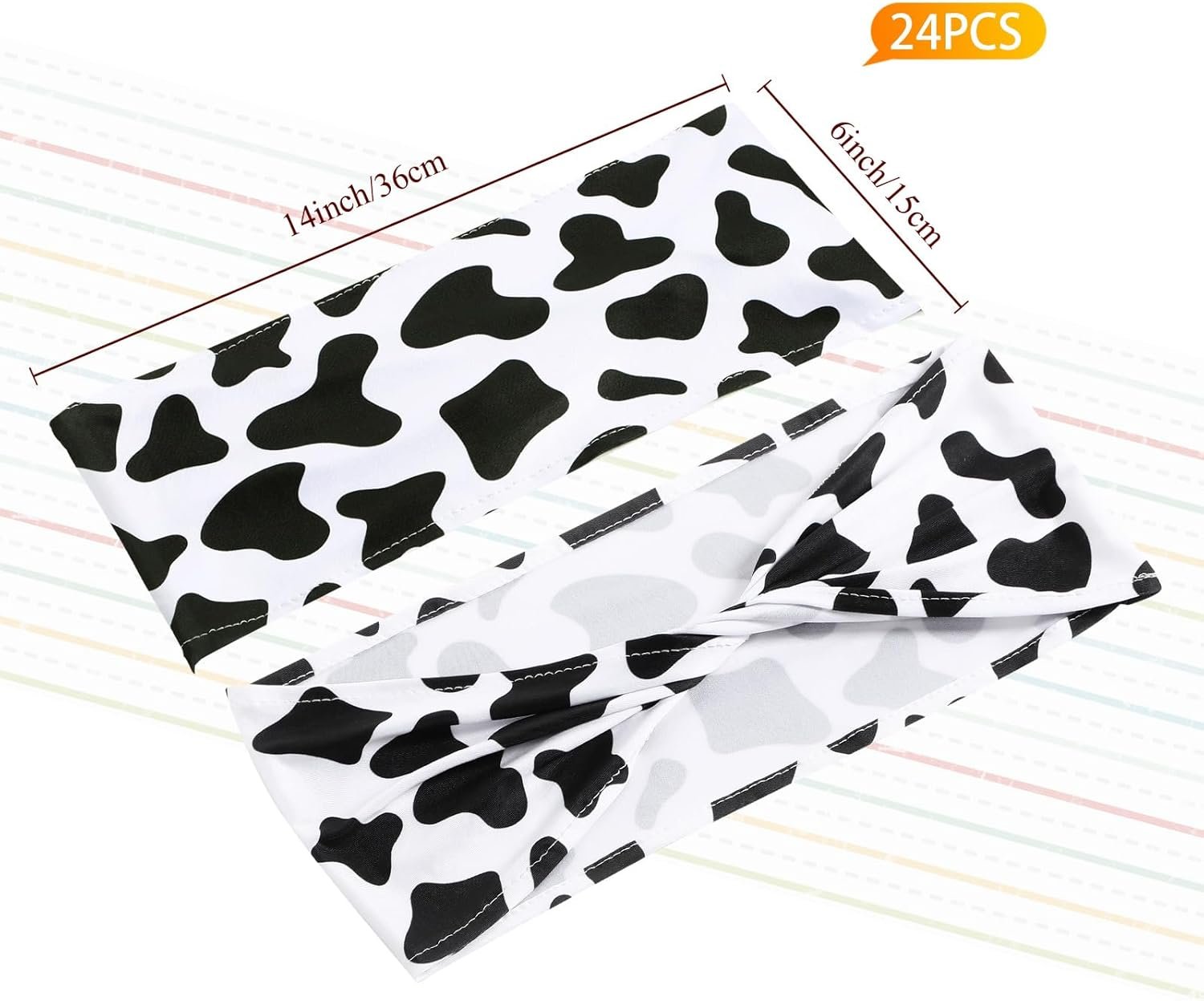 Wholesale 24 Pcs Cow Stripe Spandex Chair Sashes Animal Print Elastic Bands Ties Without Buckle for Safari Jungle Theme Party Birthday Decor Supplier